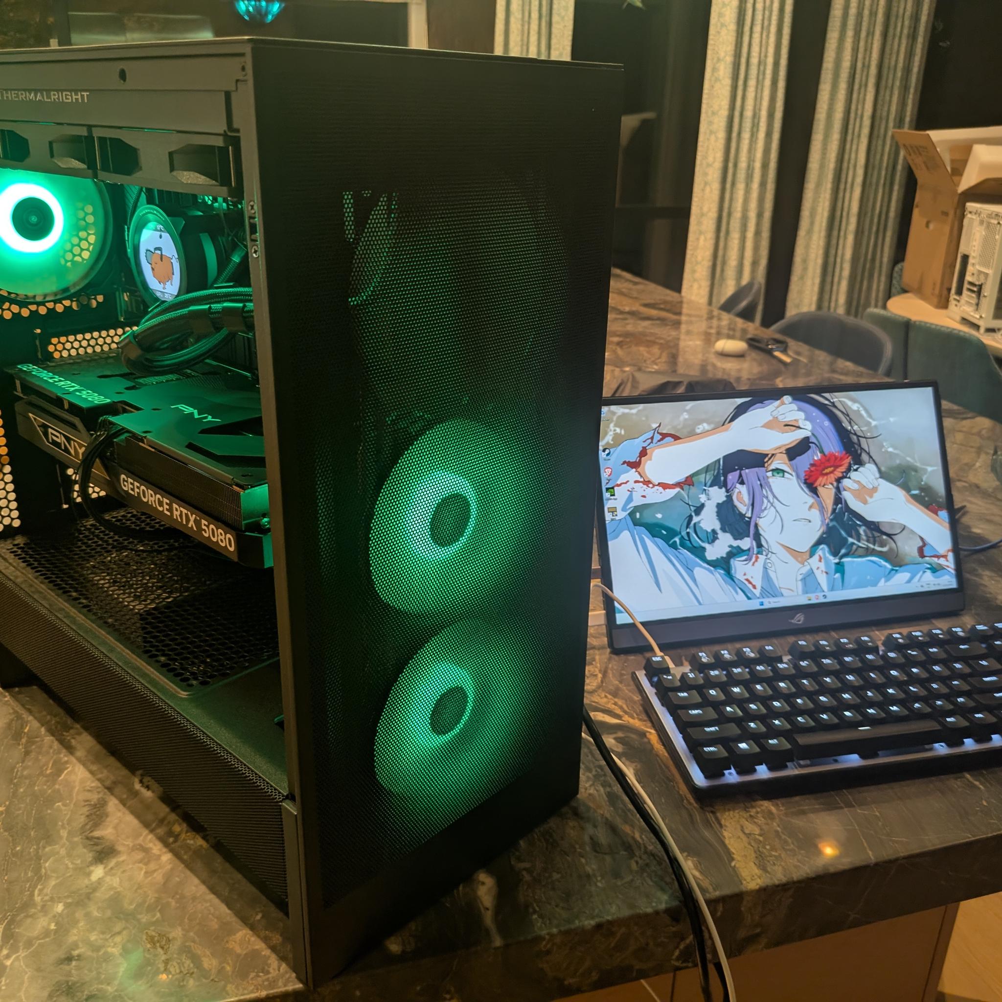 4K Powerhouse - RTX 5080, Ryzen 7 7800X3D, 32 GB DDR5, 2 TB, Liquid Cooled, RGB