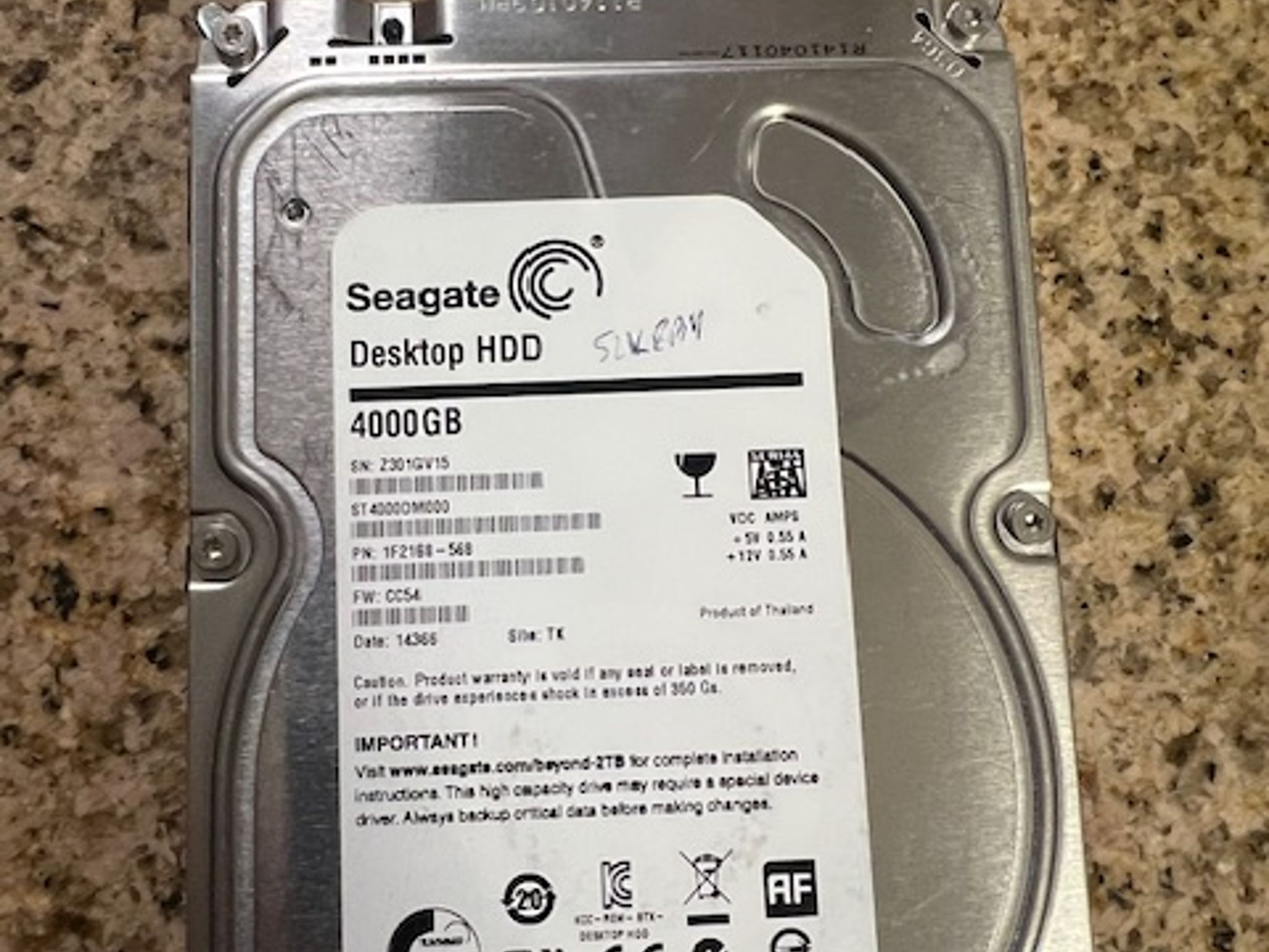 Seagate Desktop HDD 4 TB 3.5 In. Sata Hard Drive