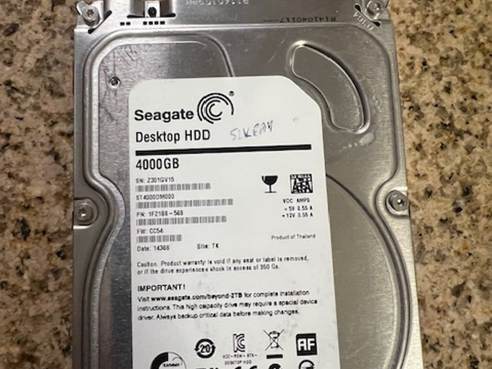 Seagate Desktop HDD 4 TB 3.5 In. Sata Hard Drive