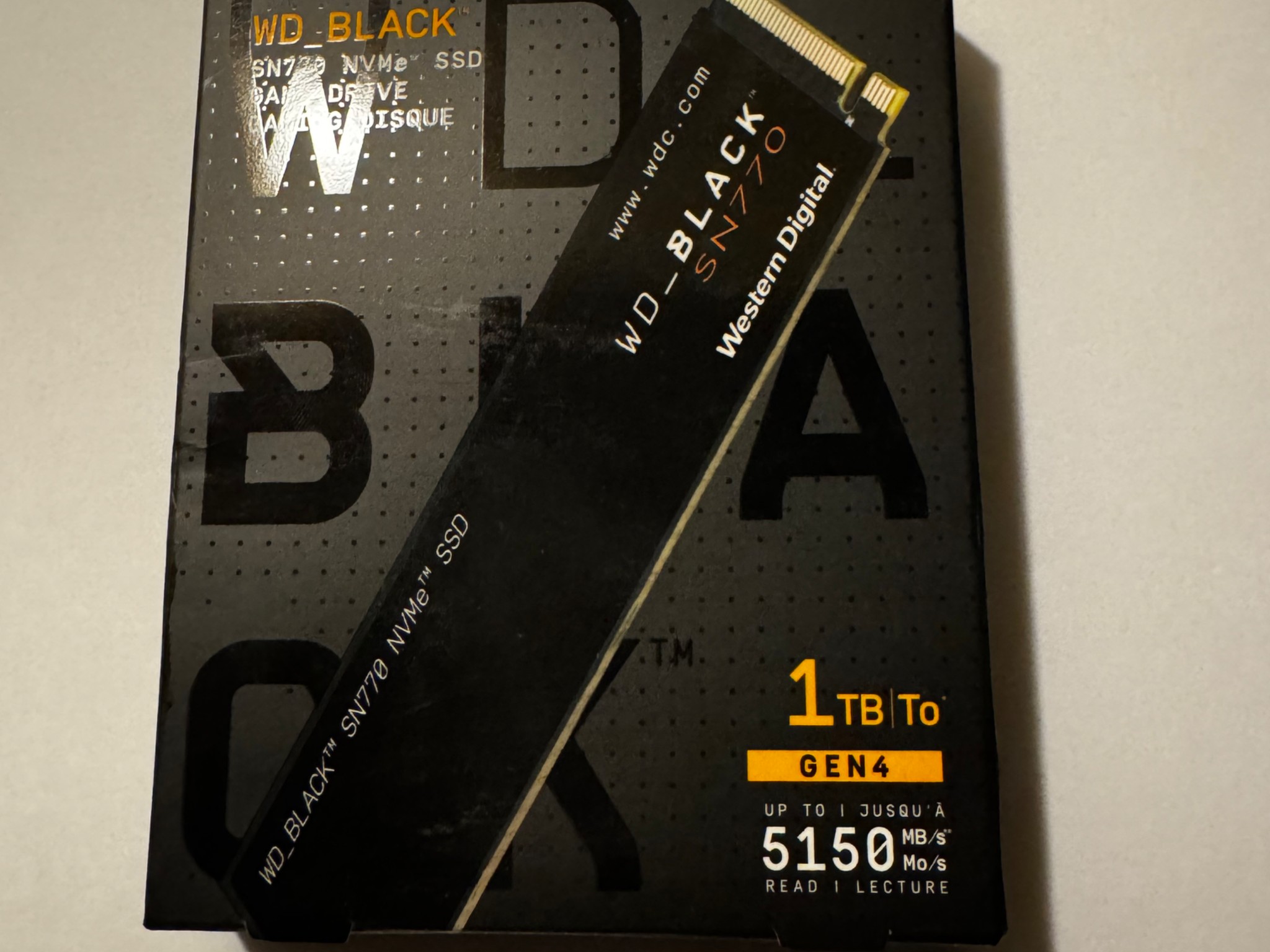 Western Digital WD_BLACK 1TB SN770 NVMe Internal Gaming SSD Solid State Drive