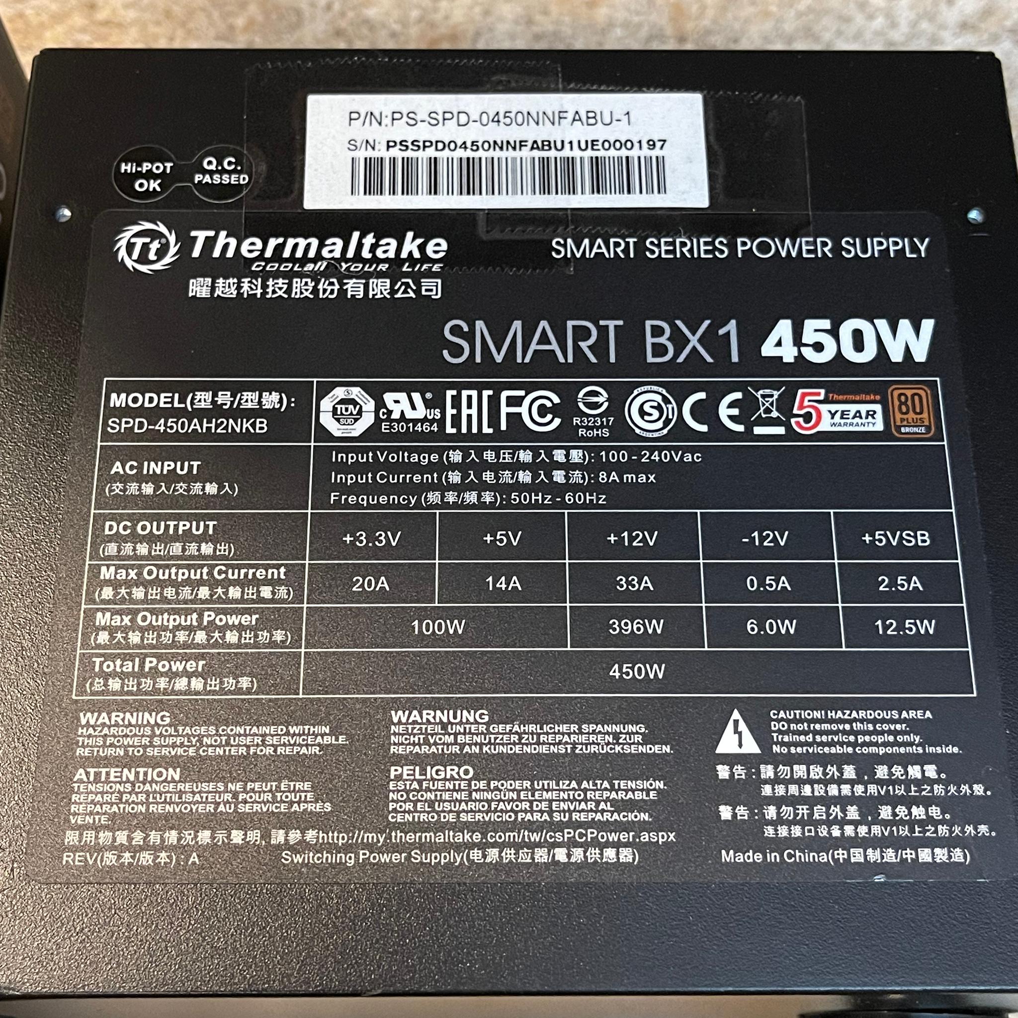 Thermaltake 750W & 450W Bronze PSU