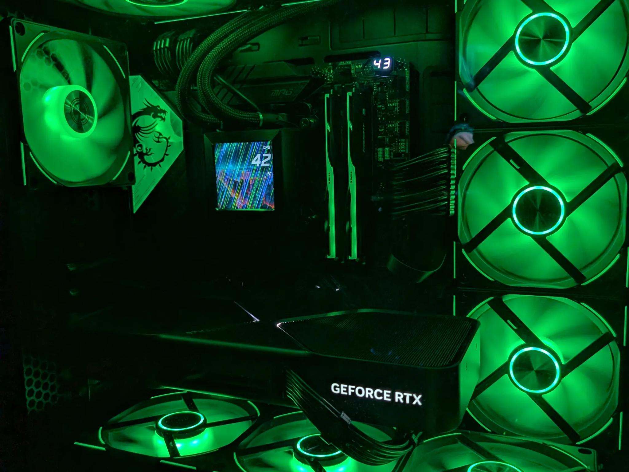 i9-14900K, 64GB DDR5-6400, 1TB M.2 NVMe, 1500W Platinum PSU, WiFi – Liquid Cooled Gaming PC