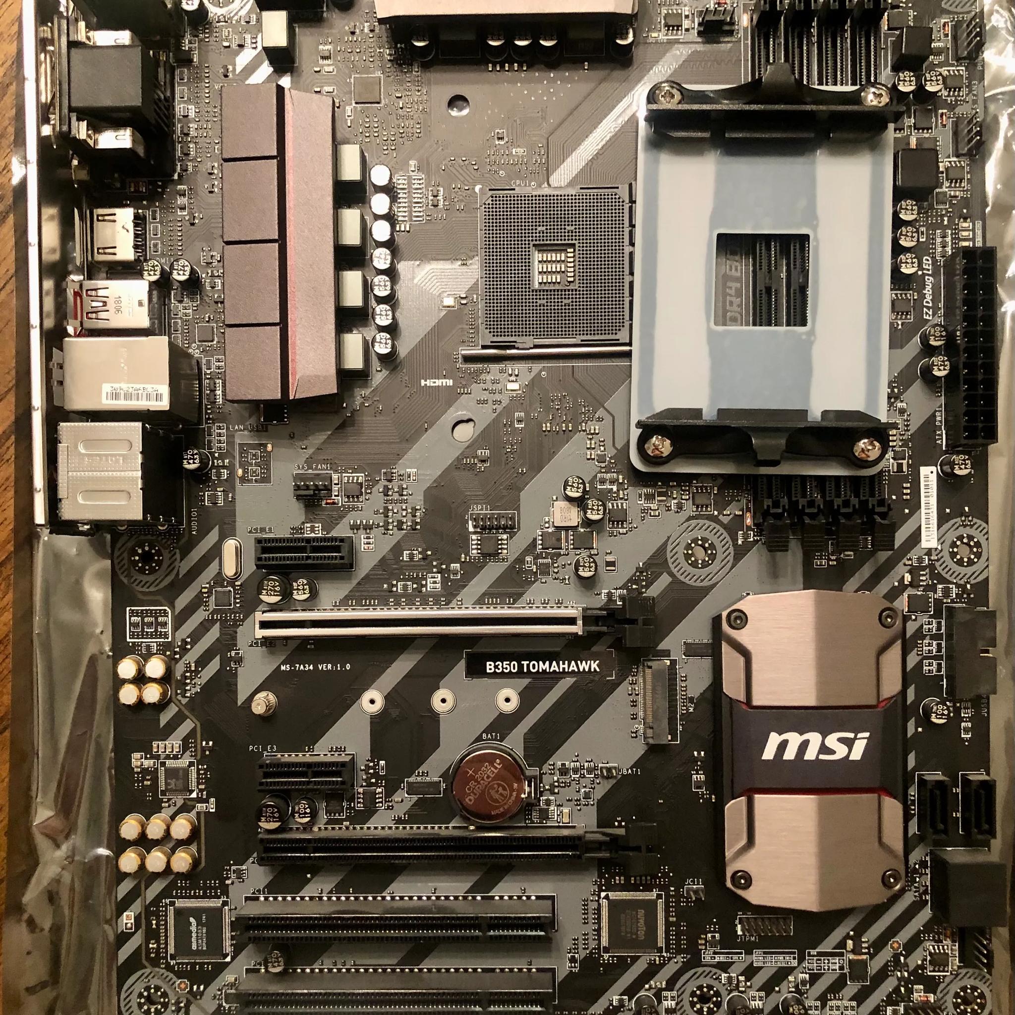 MSI B350 Tomahawk Motherboard (Read Description)