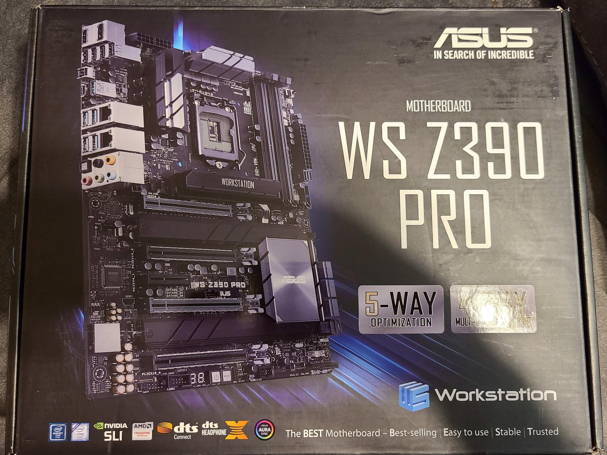 ASUS WS Z390 Motherboard Combo Loaded 32 GB DDR4 SSD Intel Pentium Gold G5420 Noctua Cooler