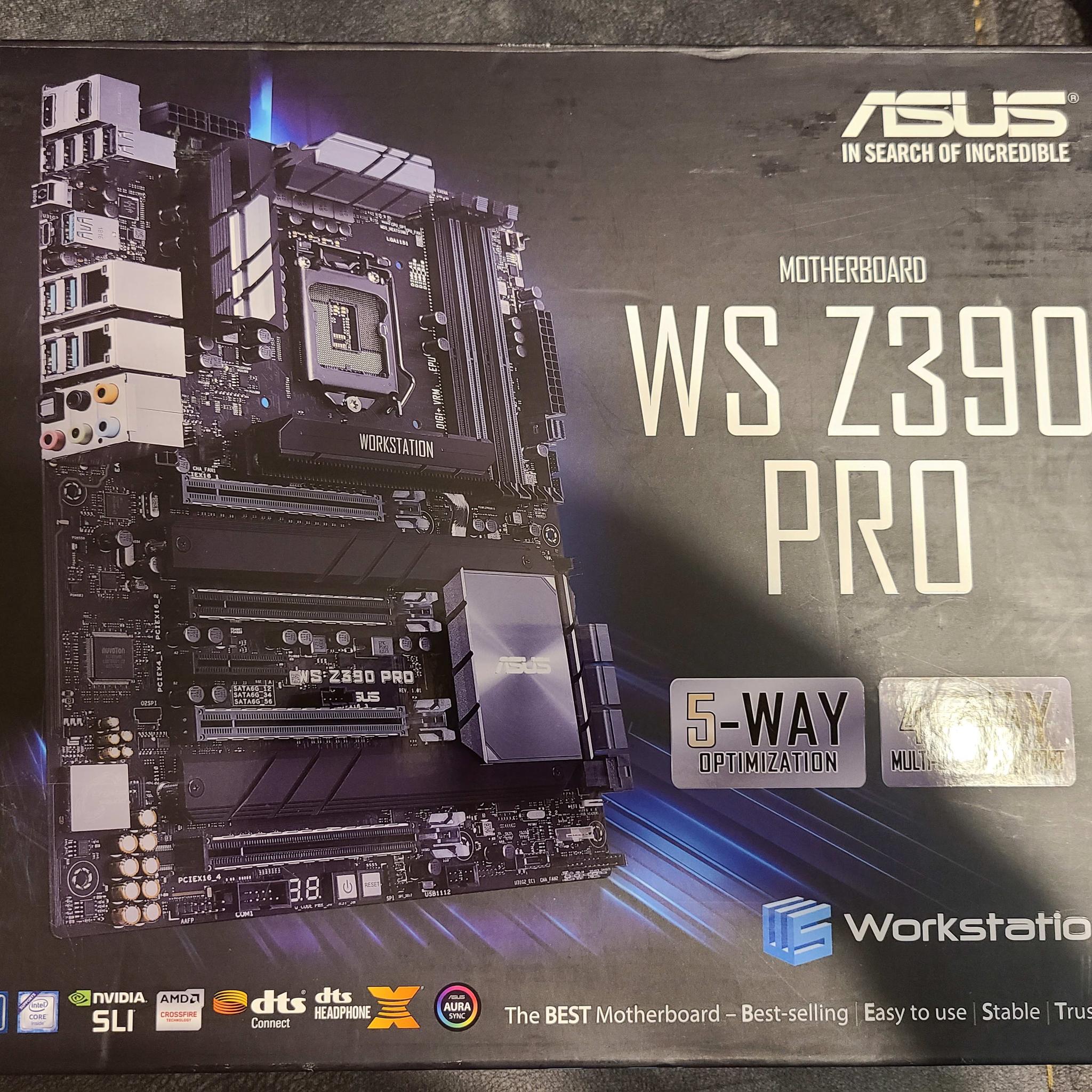 ASUS WS Z390 Motherboard Combo Loaded 32 GB DDR4 SSD Intel Pentium Gold G5420 Noctua Cooler