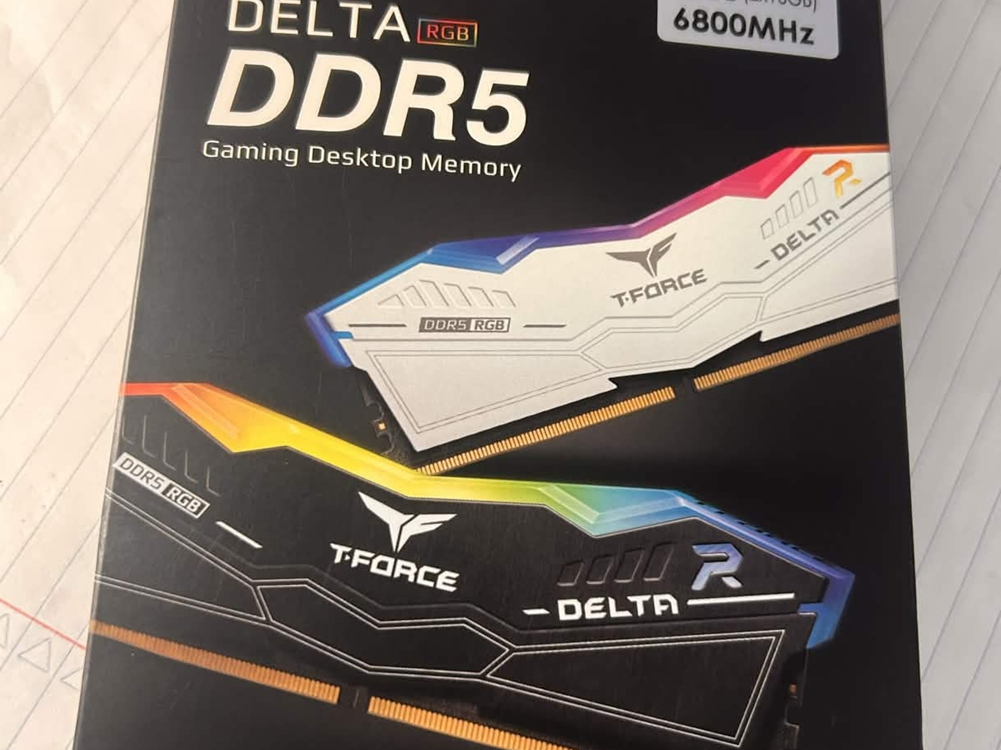 T-Force Delta RGB DDR5 RAM 2x16GB 6800MHz