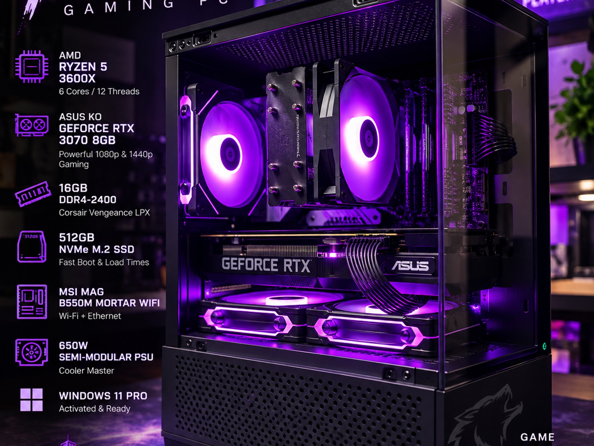 [Fenrir] || Ryzen 5 3600X + RTX 3070 8GB — 16GB DDR4 + 512GB NVMe SSD