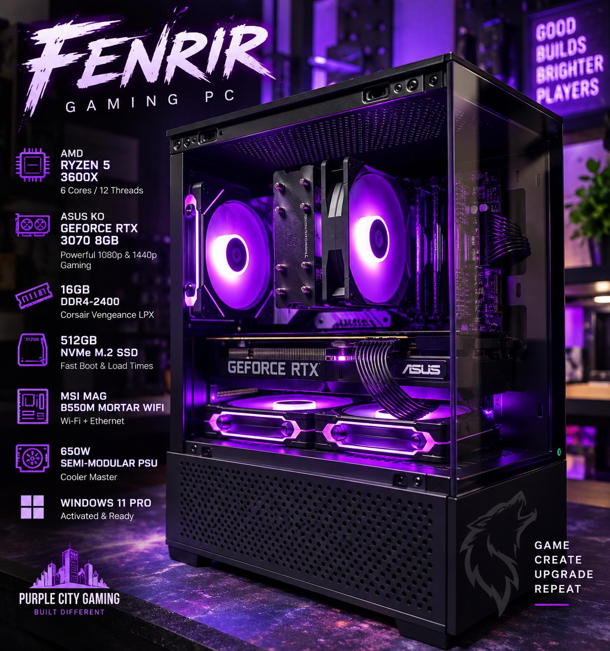 [Fenrir] || Ryzen 5 3600X + RTX 3070 8GB — 16GB DDR4 + 512GB NVMe SSD