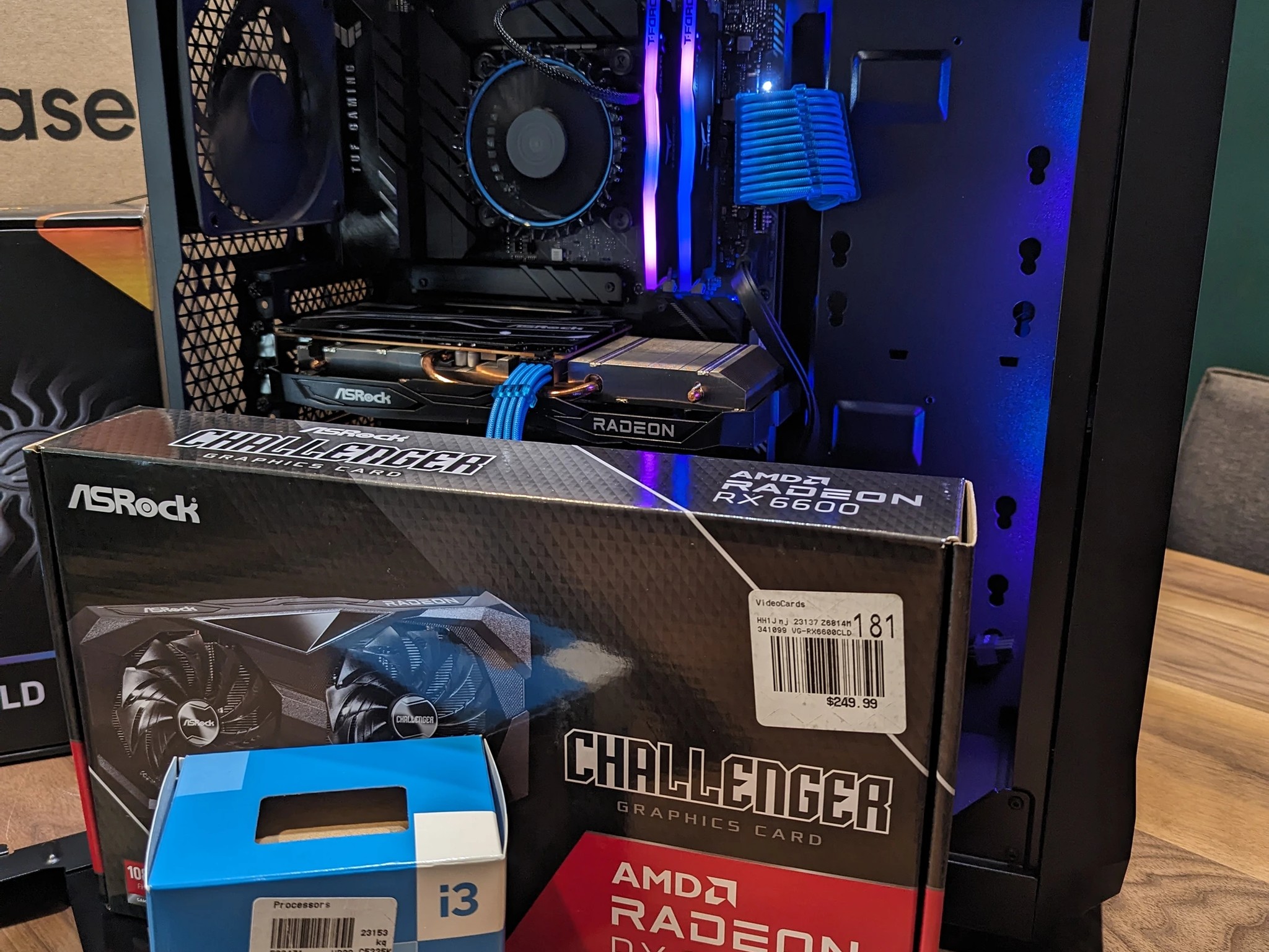 Entry Level RGB Budget Gaming PC - Brand New - Intel i3 13100 / Radeon RX6600 / 16GB RAM / 1TB SSD