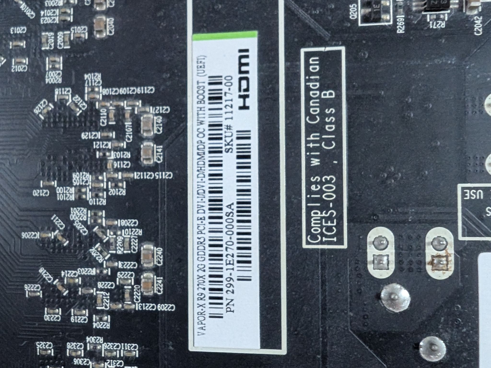 Sapphire AMD R9 270x 2GB VaporX
