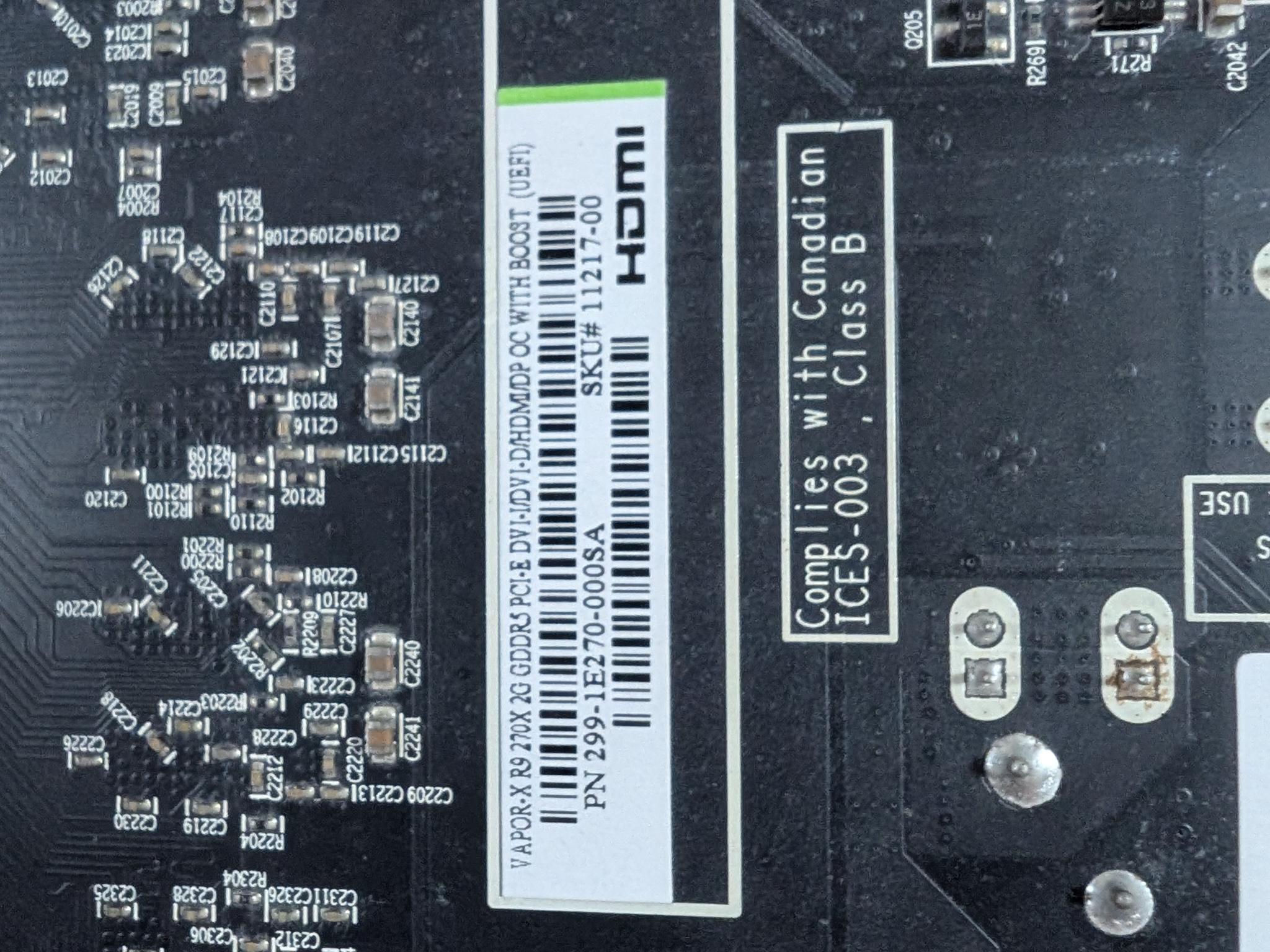 Sapphire AMD R9 270x 2GB VaporX