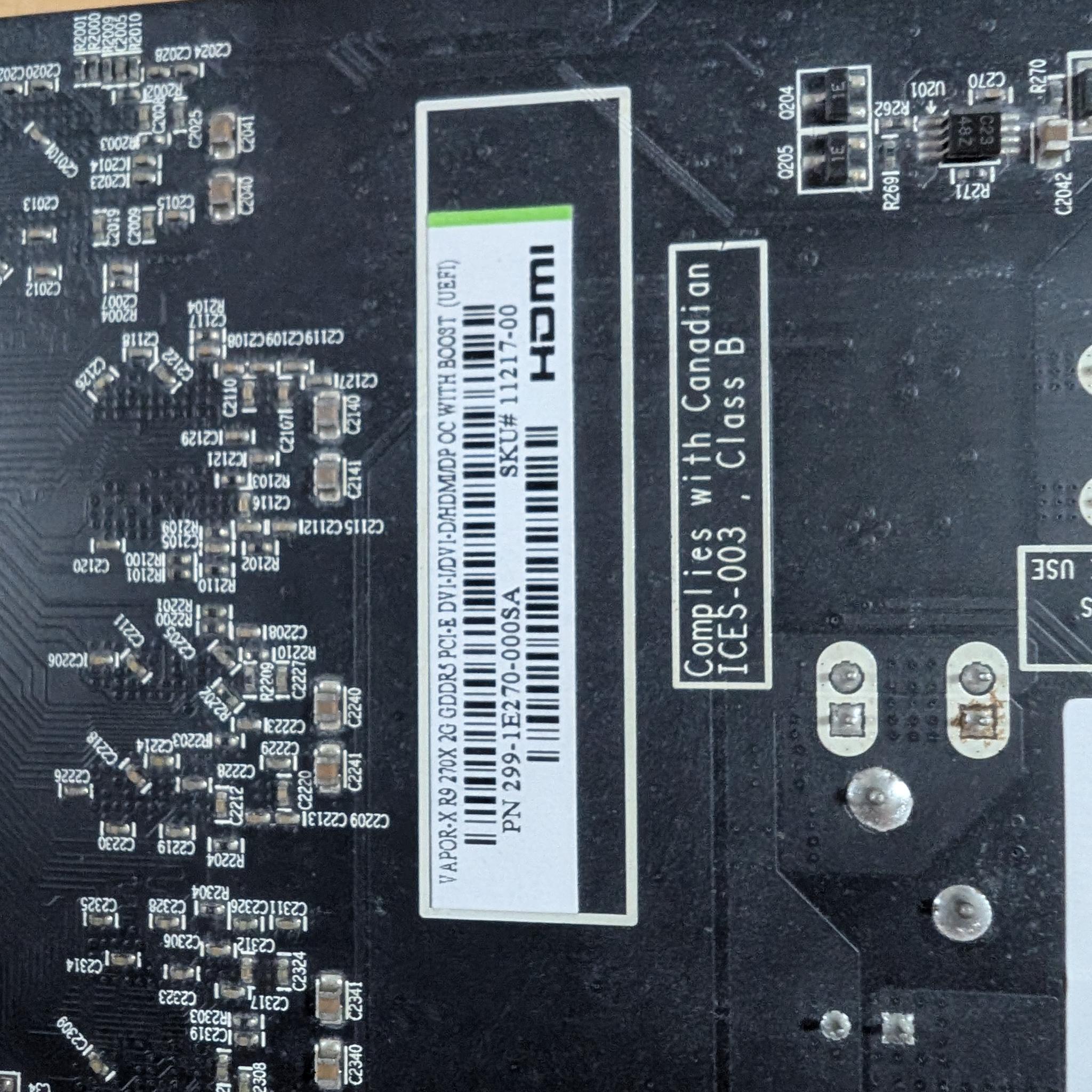Sapphire AMD R9 270x 2GB VaporX