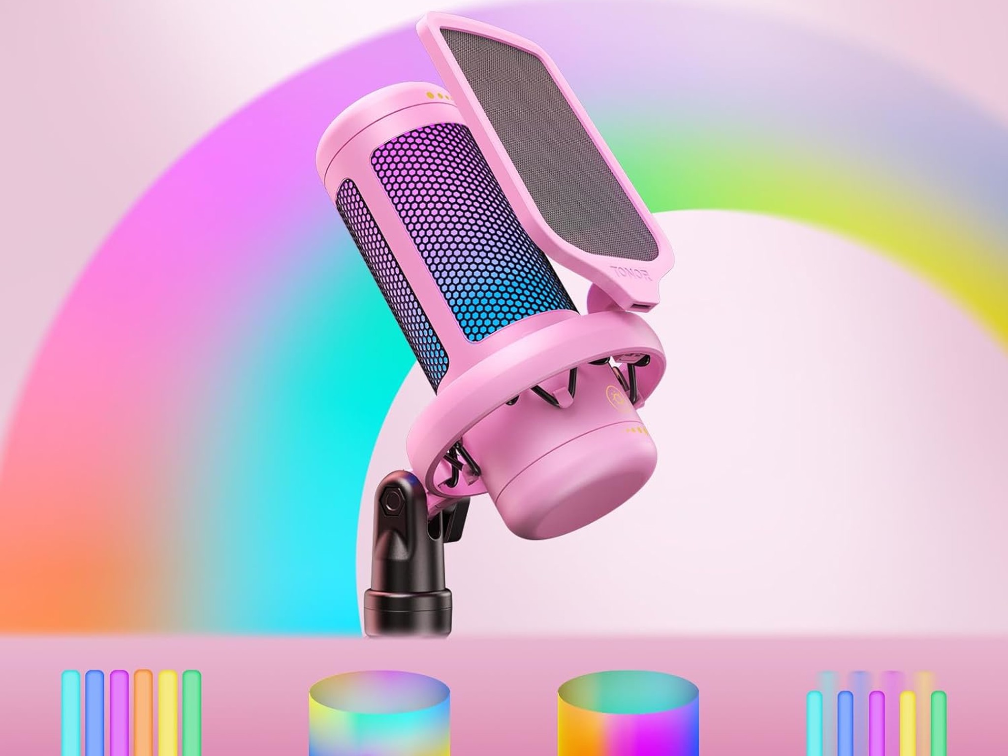 Pink USB Condenser Microphone
