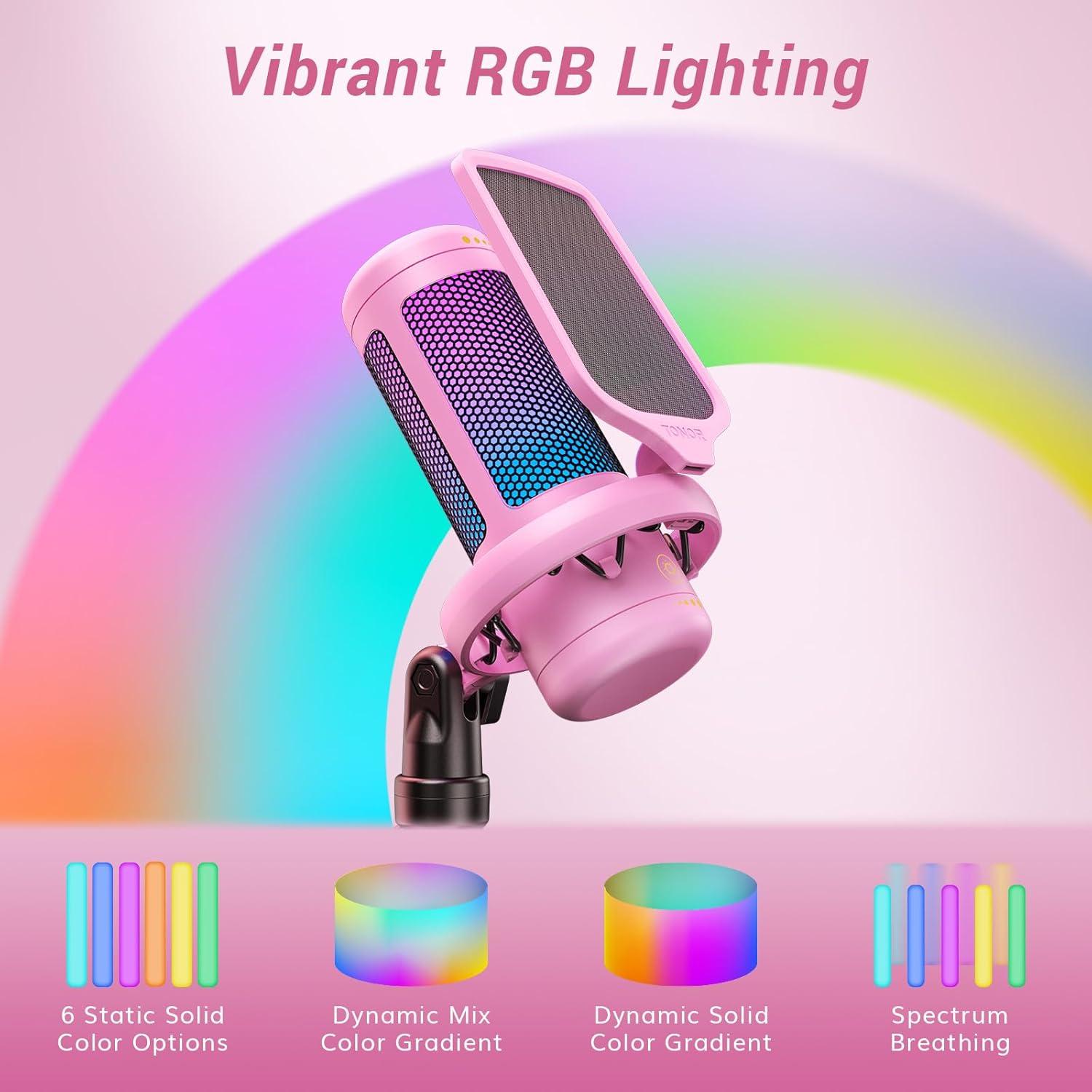 Pink USB Condenser Microphone