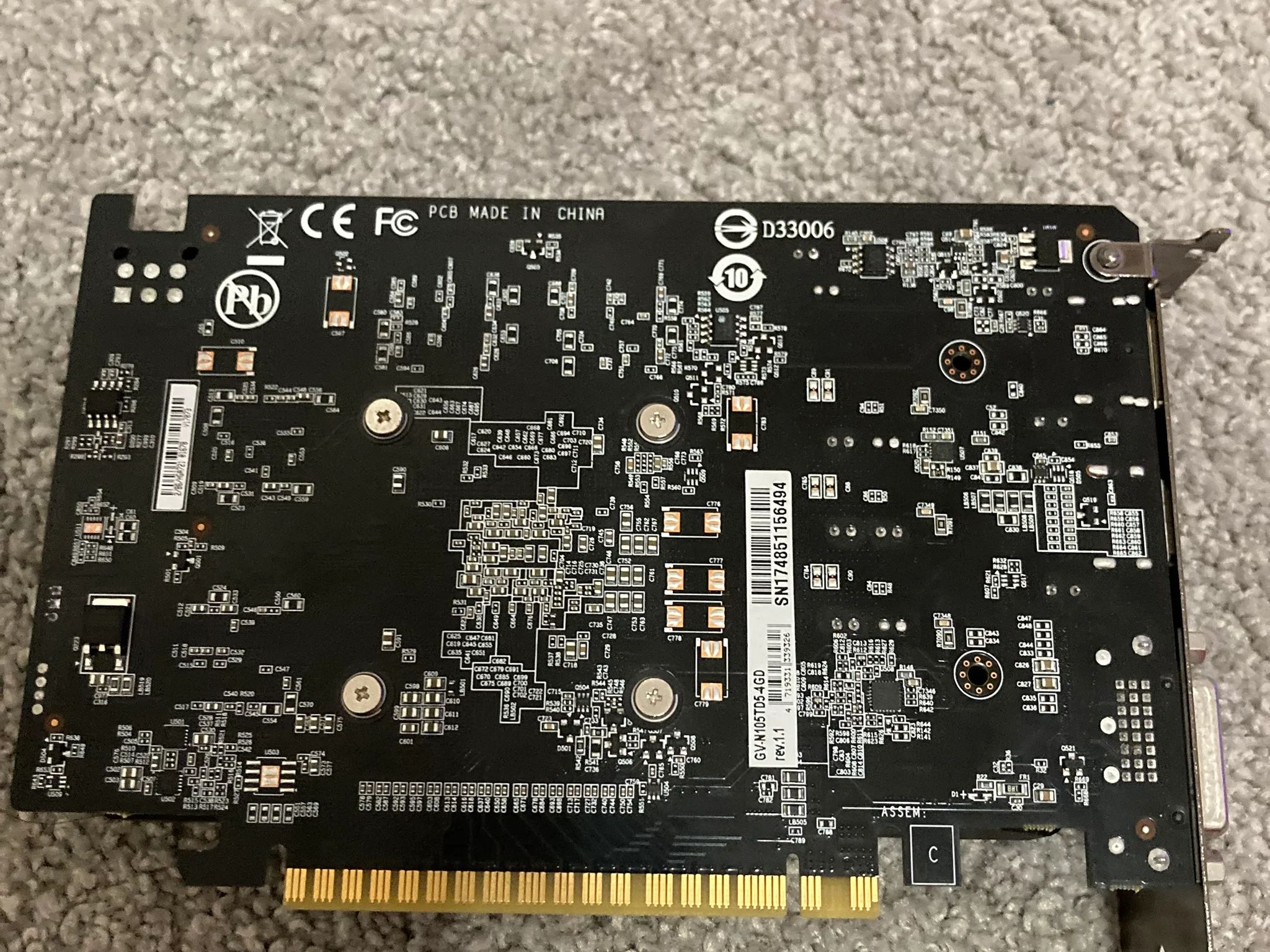 GIGABYTE GTX 1050ti Gaming Graphics
