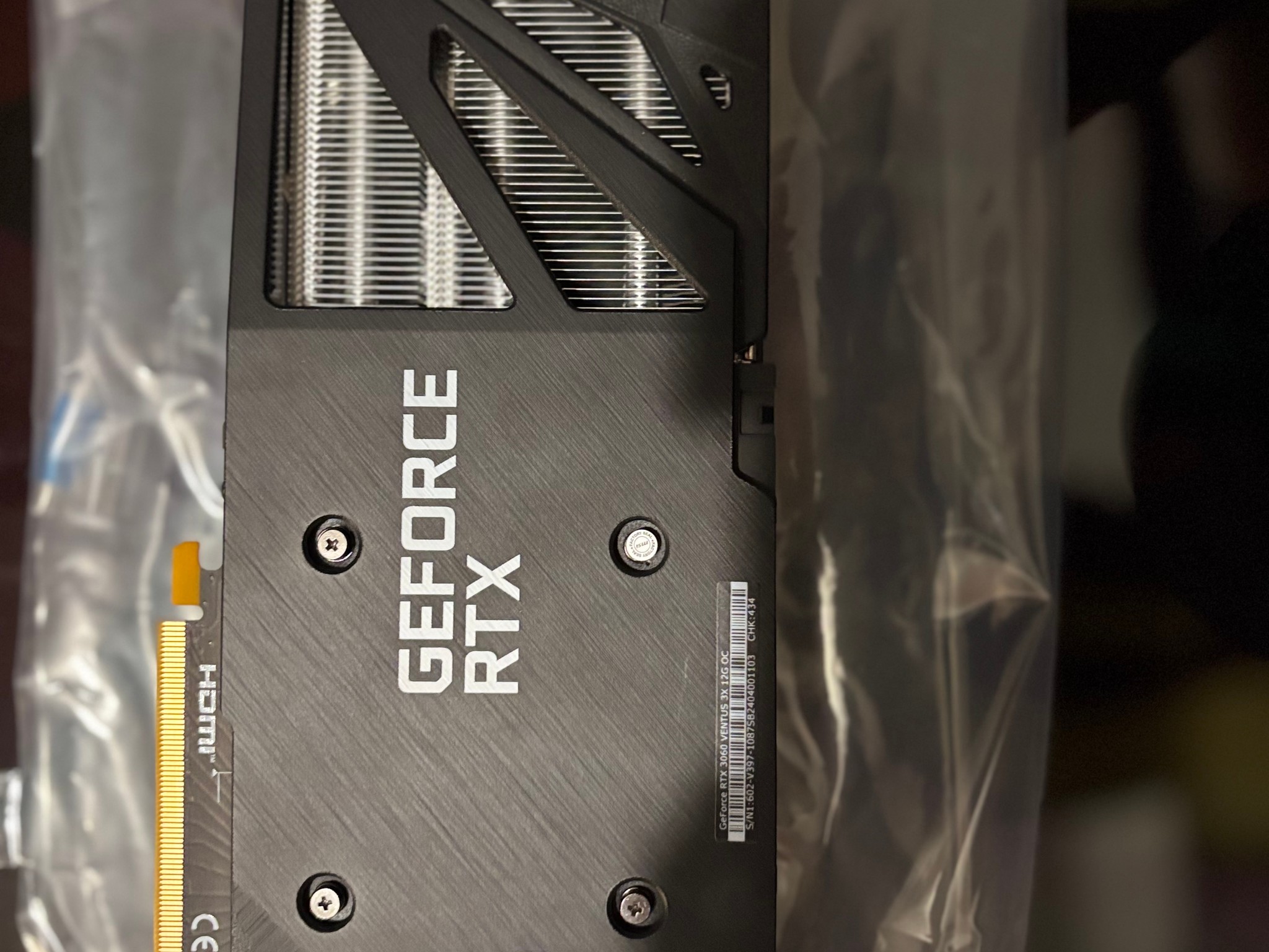 MSI RTX 3060 12G VENTUS X3 OC