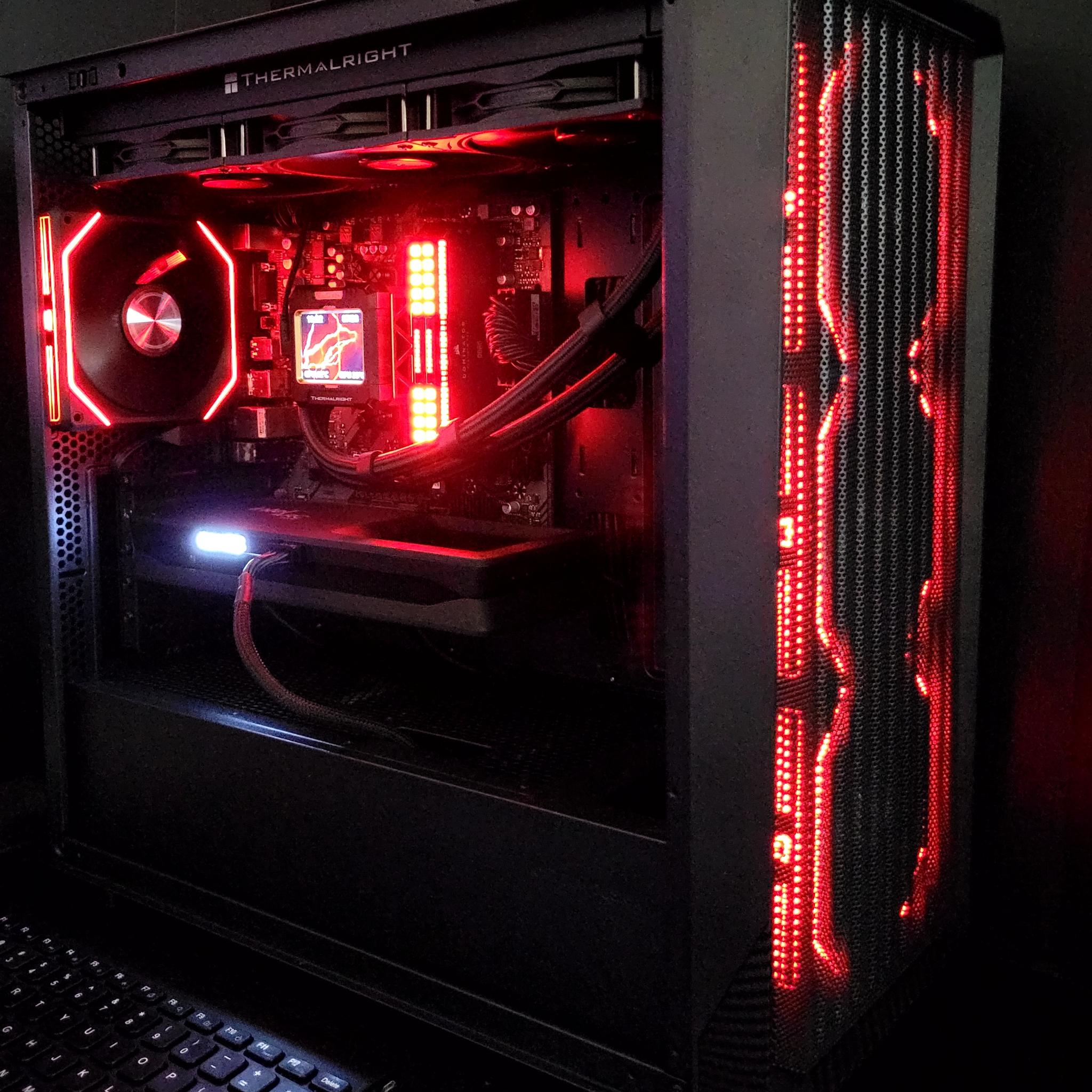 🖤🔥 Fiery Blackout MicroATX • Arc B550 LE• Benchmark-Tuned & Silent