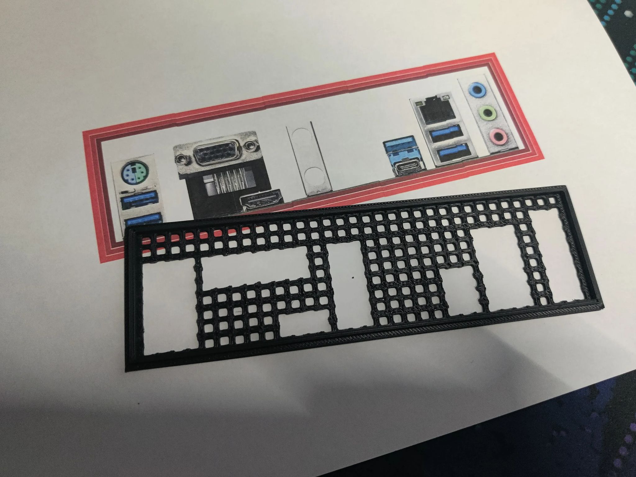 ASRock B550 Pro4 I/O Shield [3D Print]