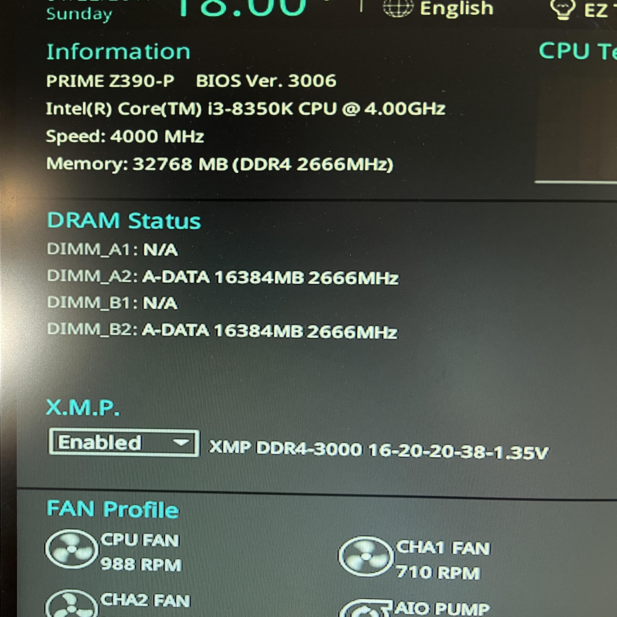 XPG GAMMIX D10 32GB (2x16GB) DDR4 RAM 3000MHz (AX4U32000716G16A-BB10)