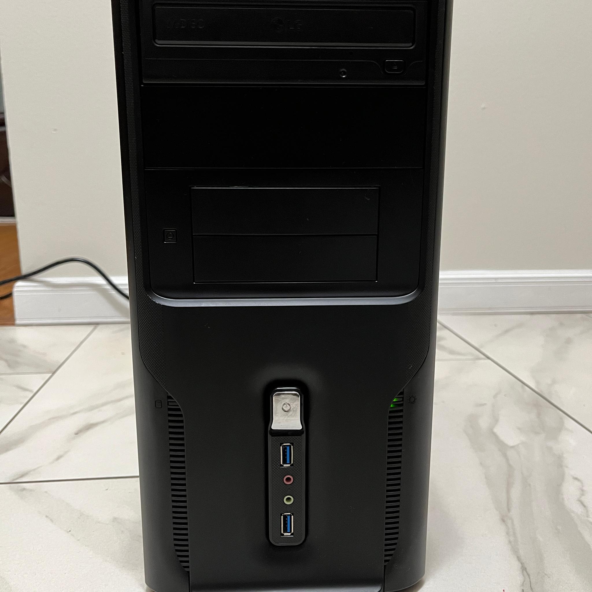 NVIDIA RTX 2060 SUPER, Intel i3-12100, 16GB RAM, 500GB SSD - Sleeper Office Gaming PC w/ Wi-Fi & BT