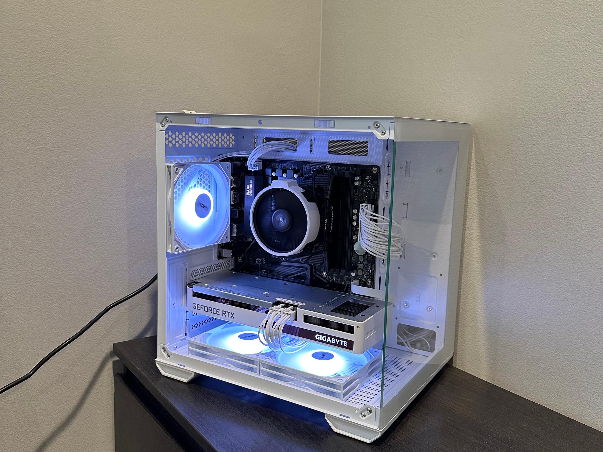 Custom White RGB Gaming PC | RTX 3060 Ti Vision OC | Ryzen 5 5500 | 16GB DDR4 | WiFi