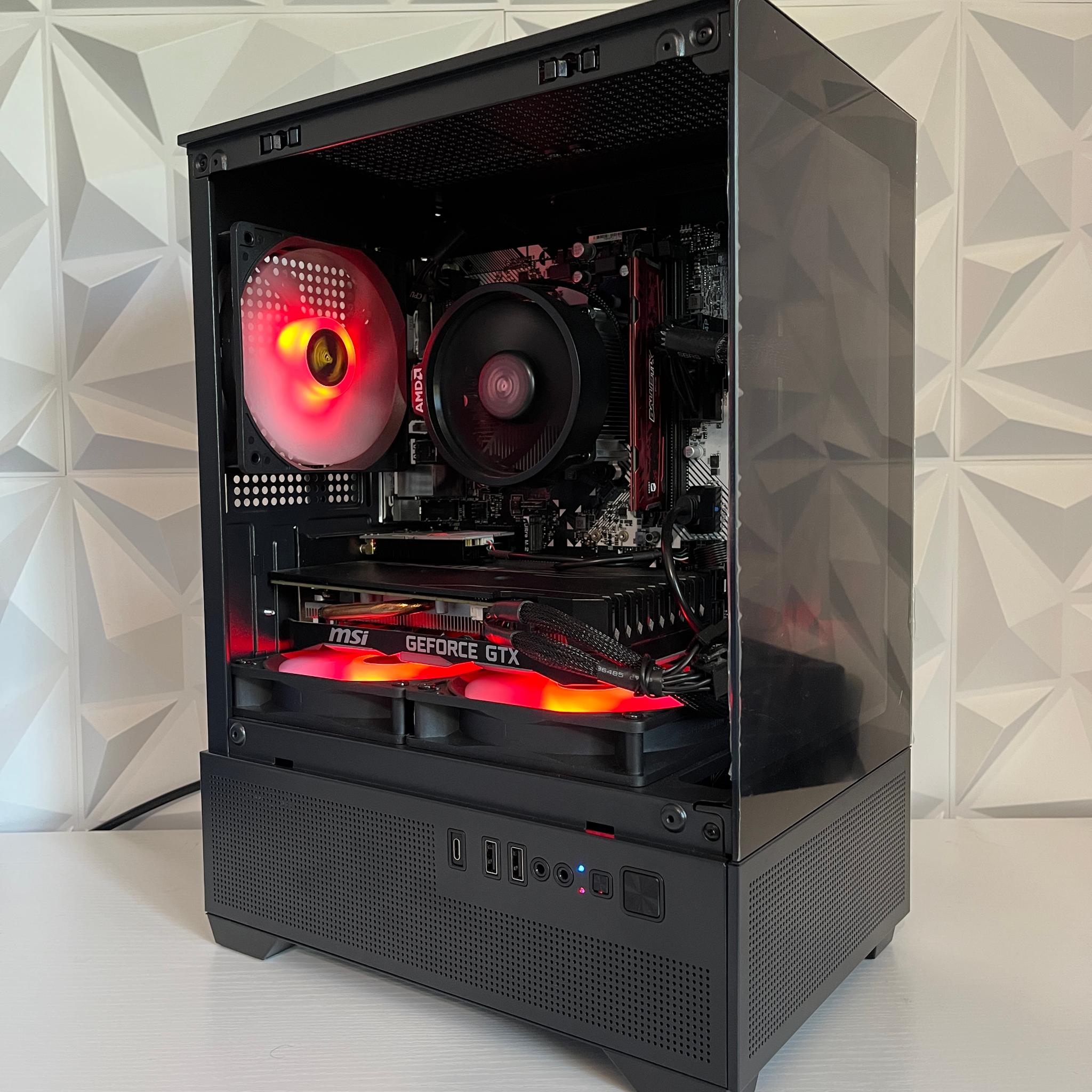 GTX 1660 6GB, Ryzen 5 2600, 8GB RAM | Black RGB Gaming Computer/PC