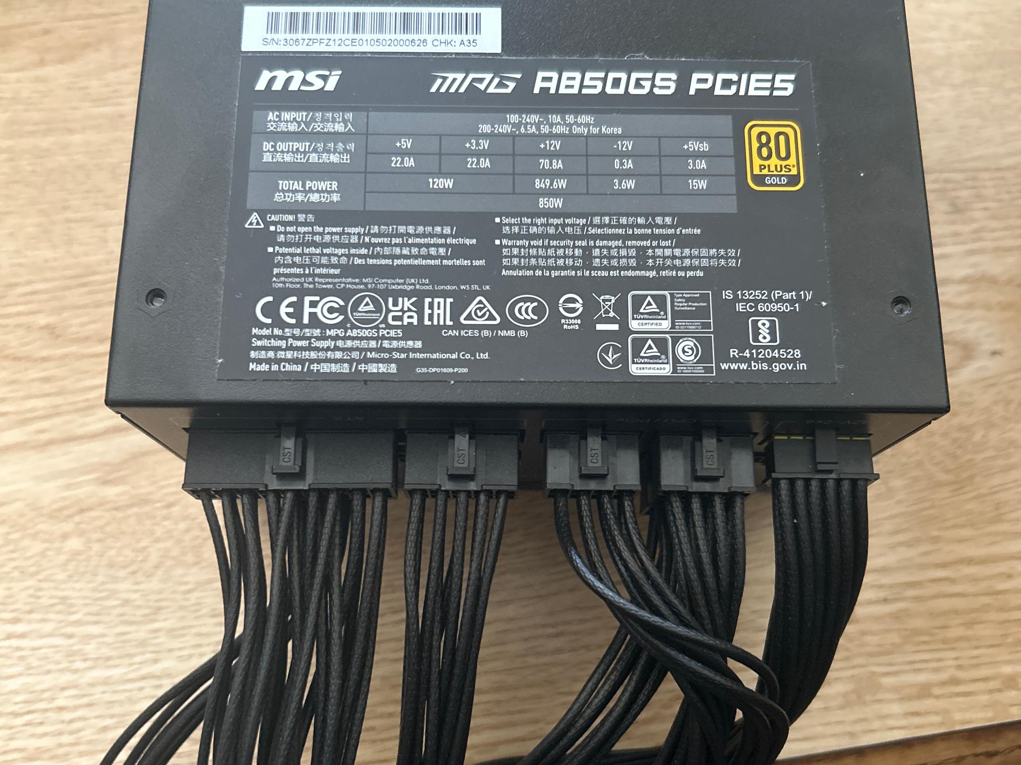 MSI MPG A850GS