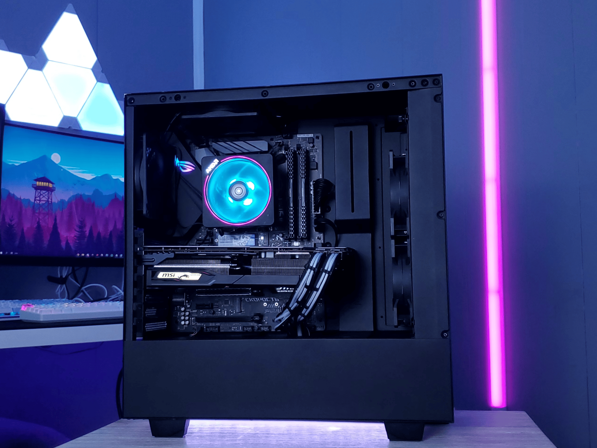 Azure | RTX 3060Ti - Ryzen 7 2700x Gaming and Streaming PC