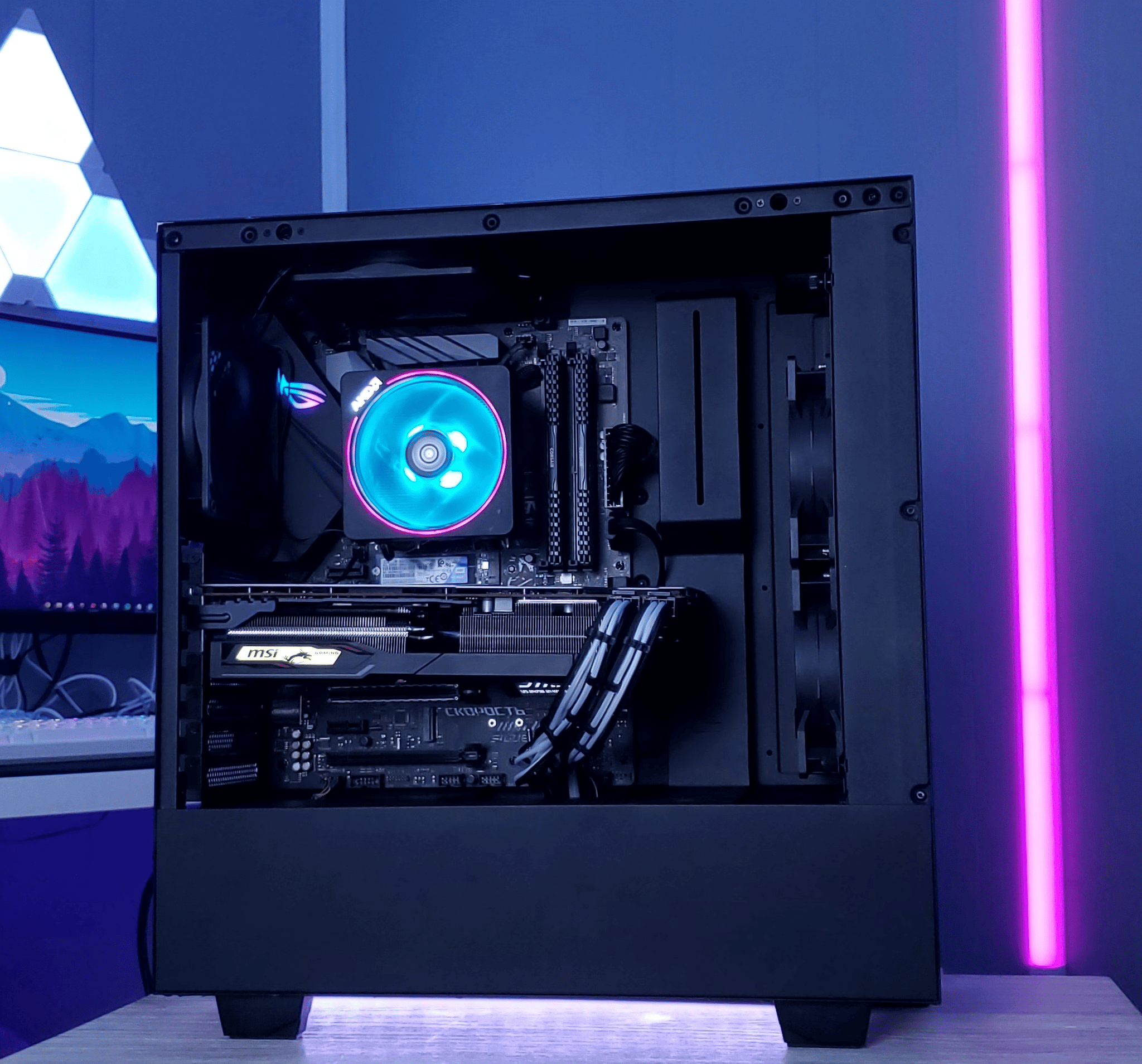 Azure | RTX 3060Ti - Ryzen 7 2700x Gaming and Streaming PC