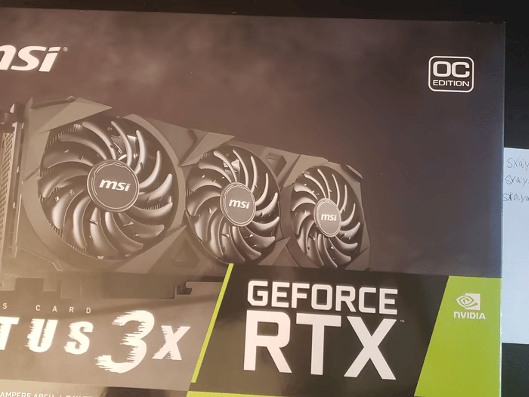 (USED) NVIDIA GeForce RTX 3070 VENTUS 3X OC BV 8GB GDDR6 PCI Express 4.0 Graphics Card