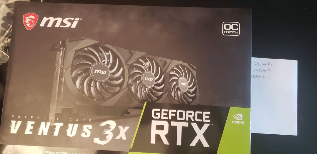 (USED) NVIDIA GeForce RTX 3070 VENTUS 3X OC BV 8GB GDDR6 PCI Express 4.0 Graphics Card