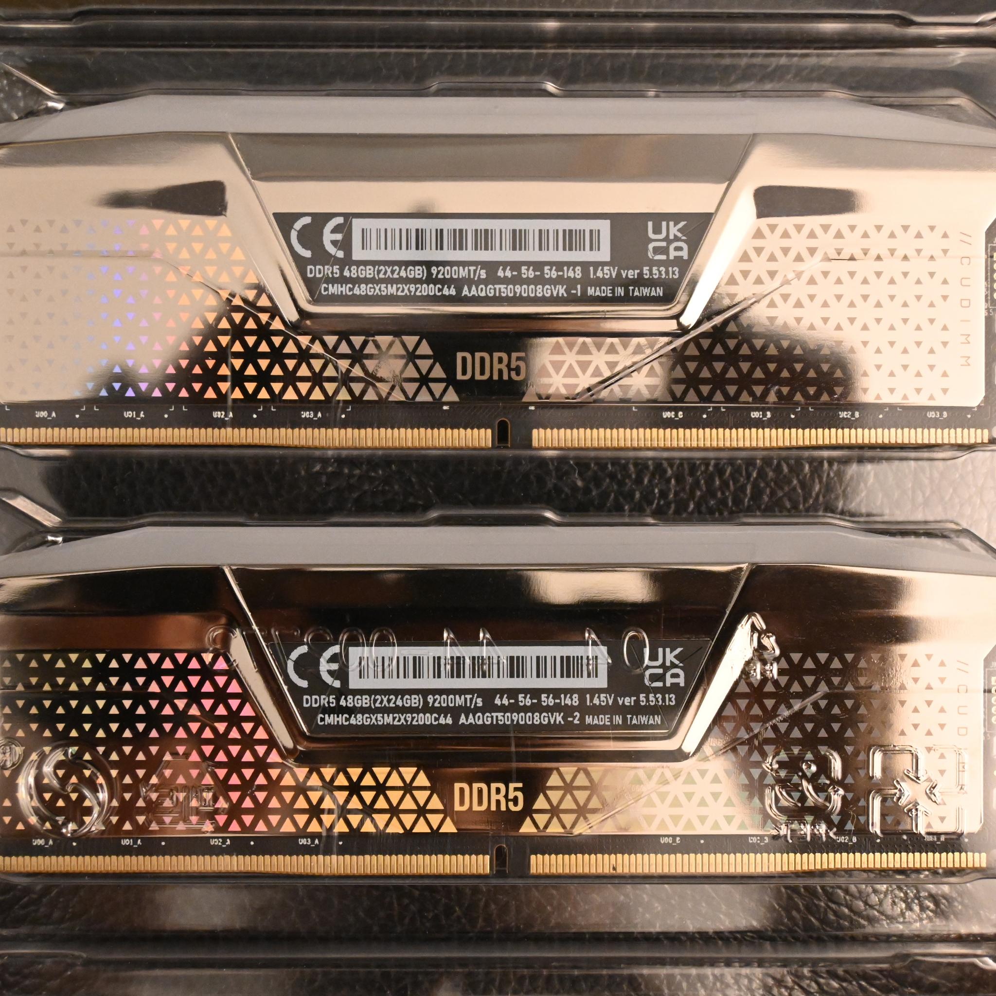 CORSAIR Vengeance RGB 9200MT/s CUDIMM 48GB (2x24GB) DDR5 Memory