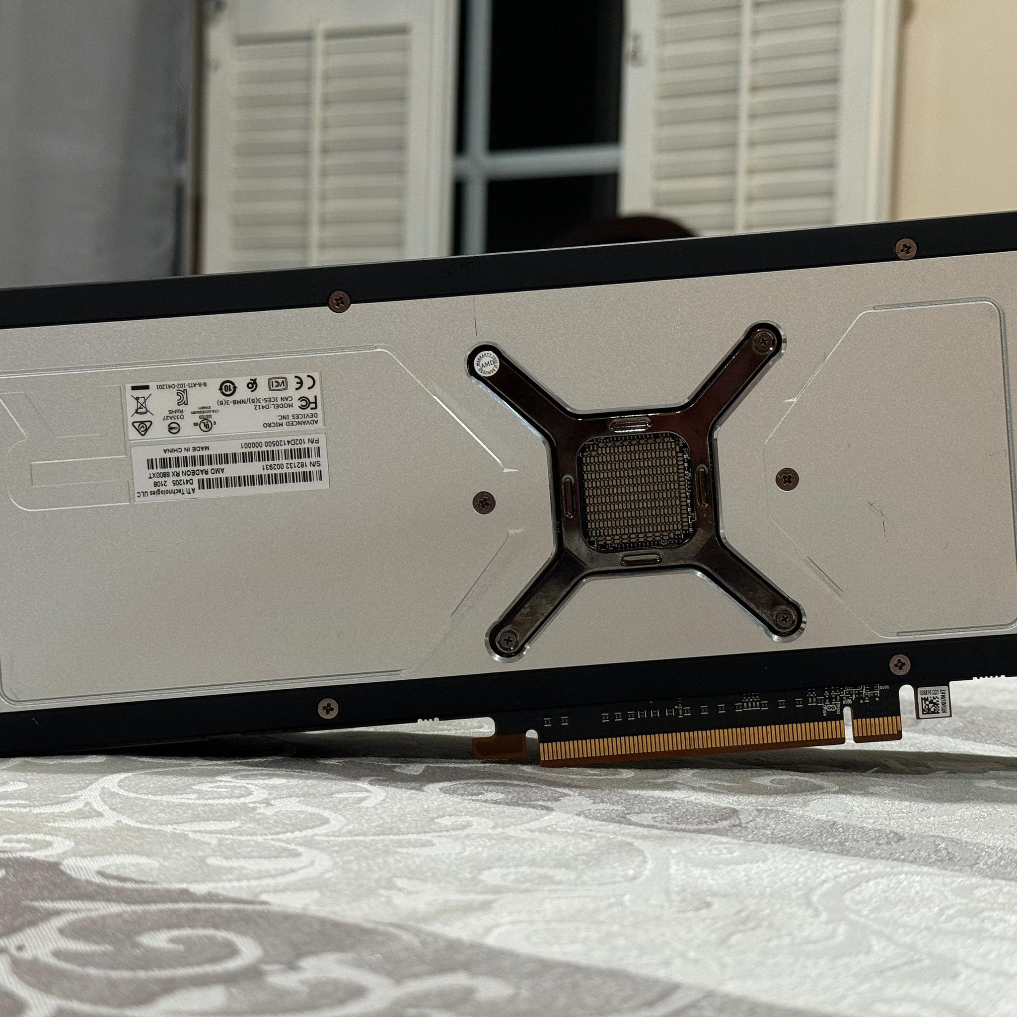 FOR PARTS/AS IS AMD RX 6800XT 16GB AMD Reference Model