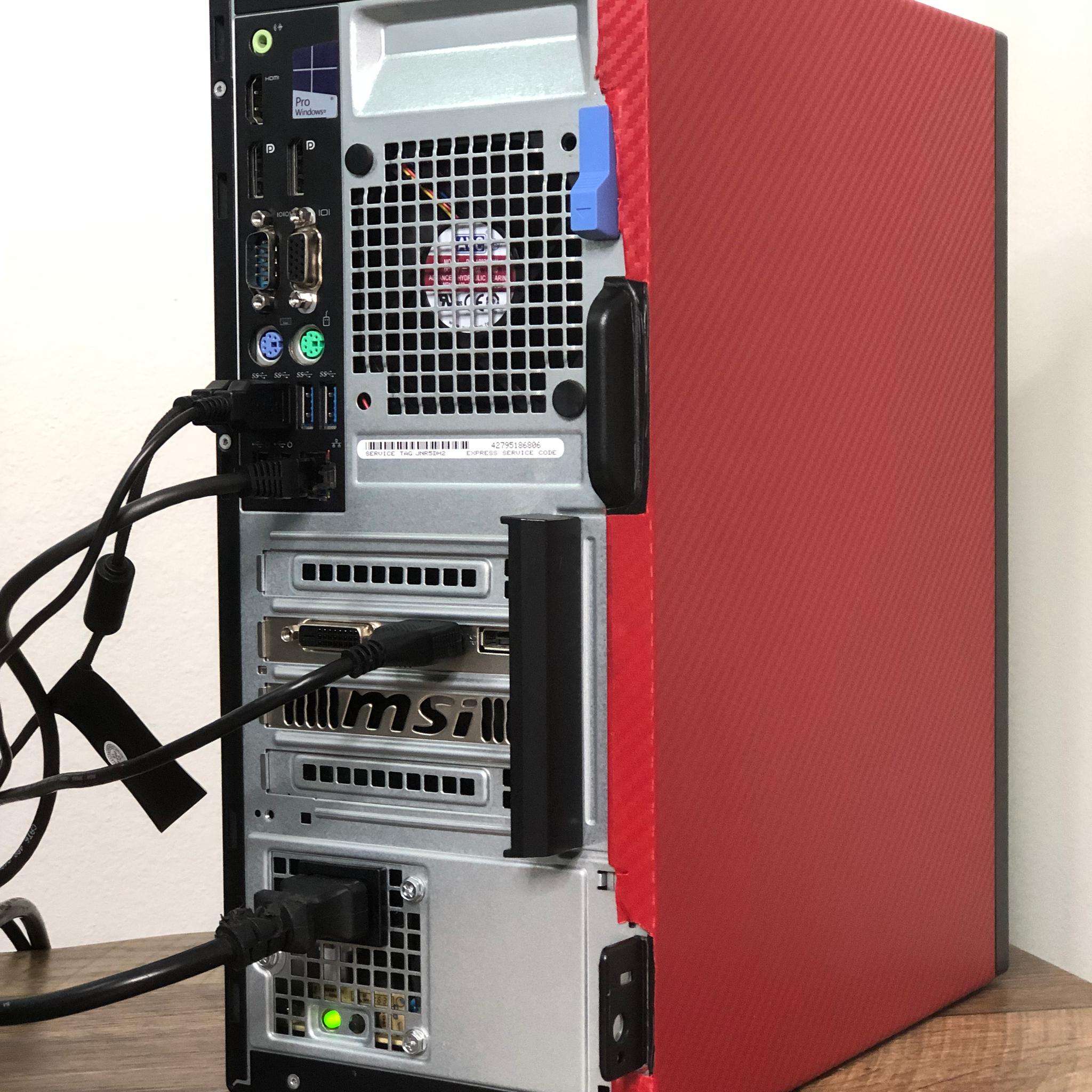 Budget Gaming PC GTX 1050 TI I5 6500 128GB SSD 500GB HDD 16GB Ram - Carbon Red