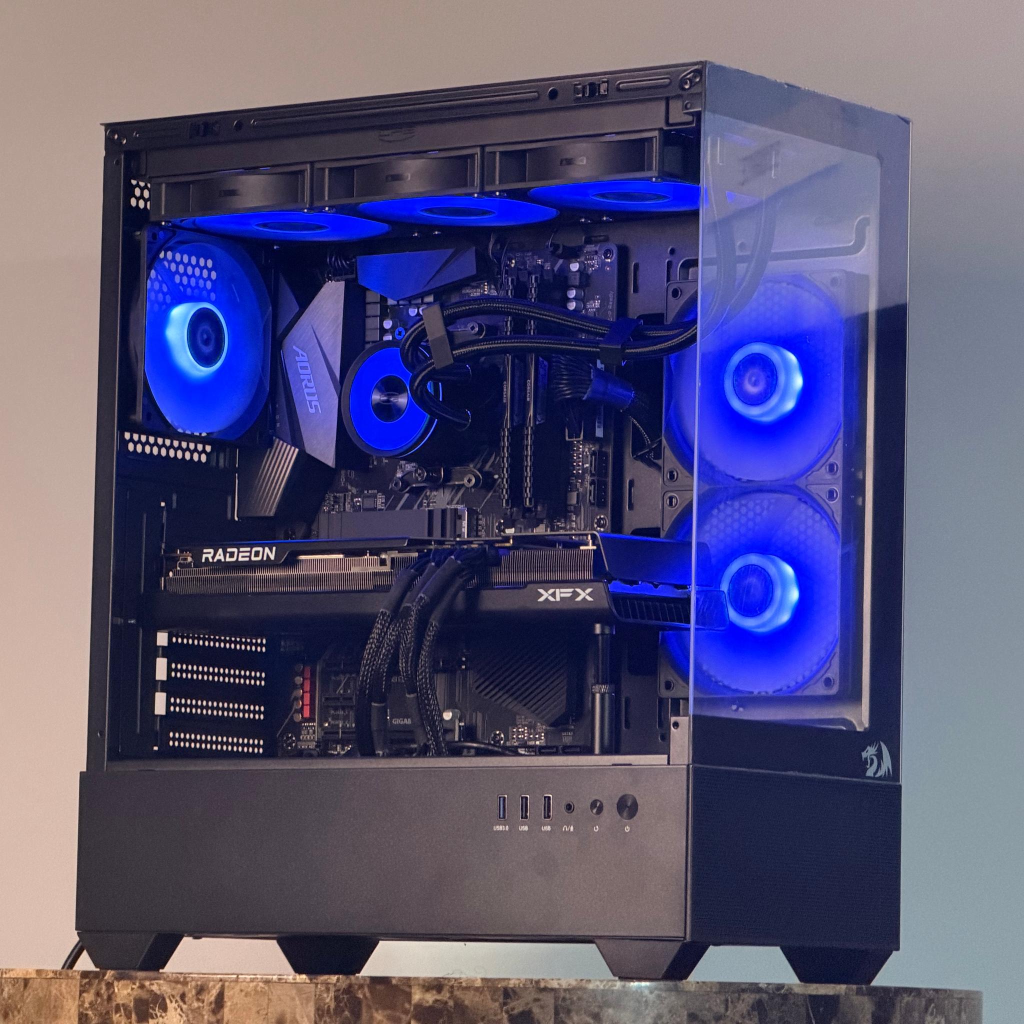 FREE SHIPPING 🖤🌈 Black RGB Gaming PC | RX 7900 GRE | AMD Ryzen 7 5800X | 1 TB NVME | 32 GB RAM