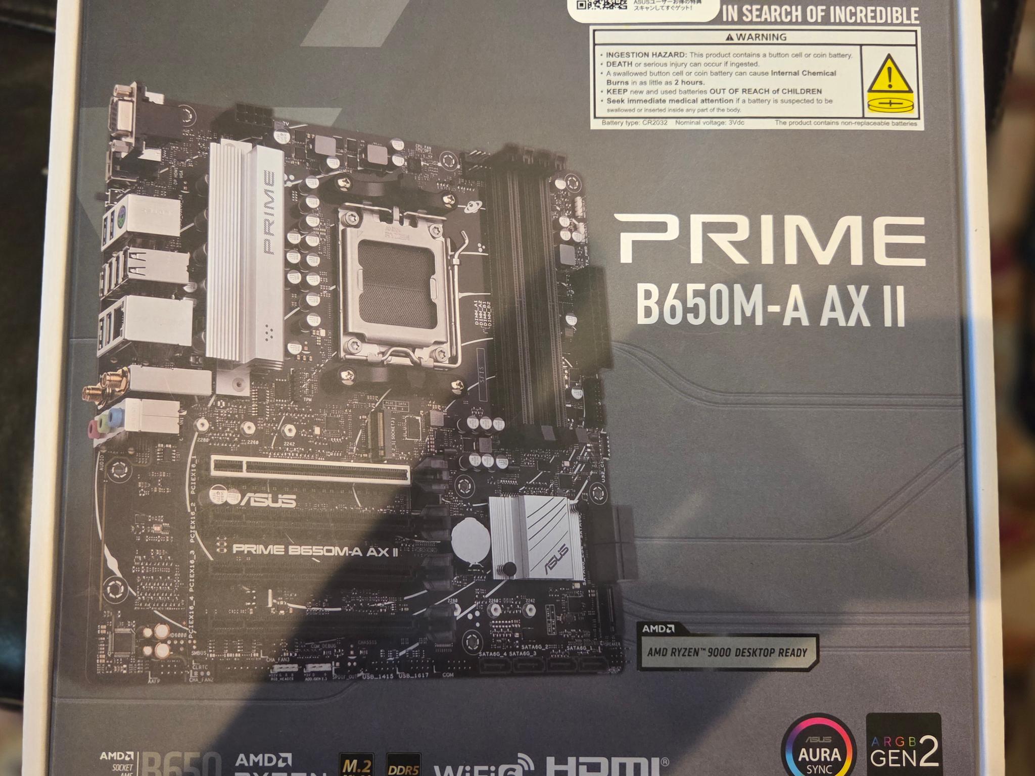 Asus Prime B650M-A AX II Motherboard! BNIB! SEALED!