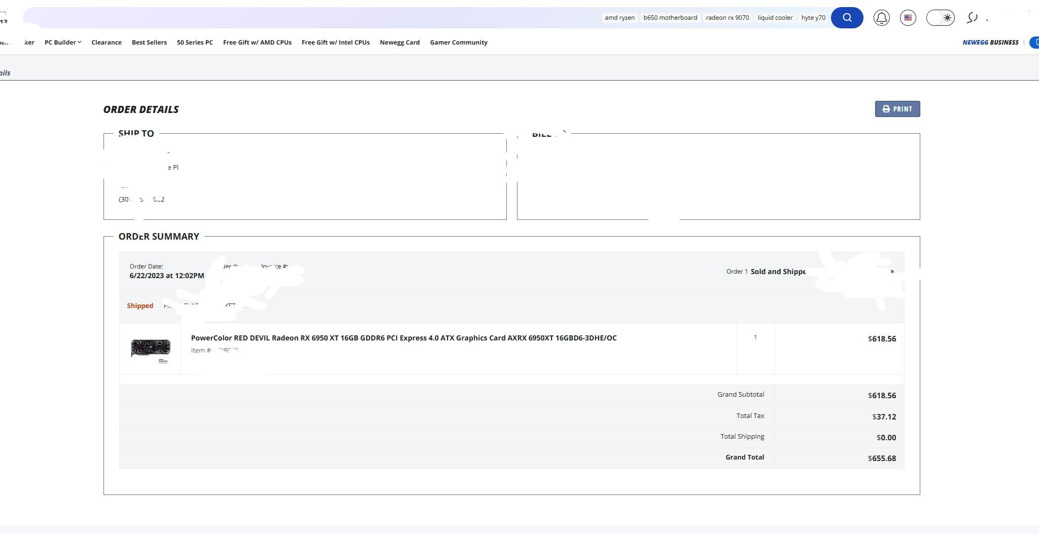 6950XT Power Color Red Devil AMD Radeon