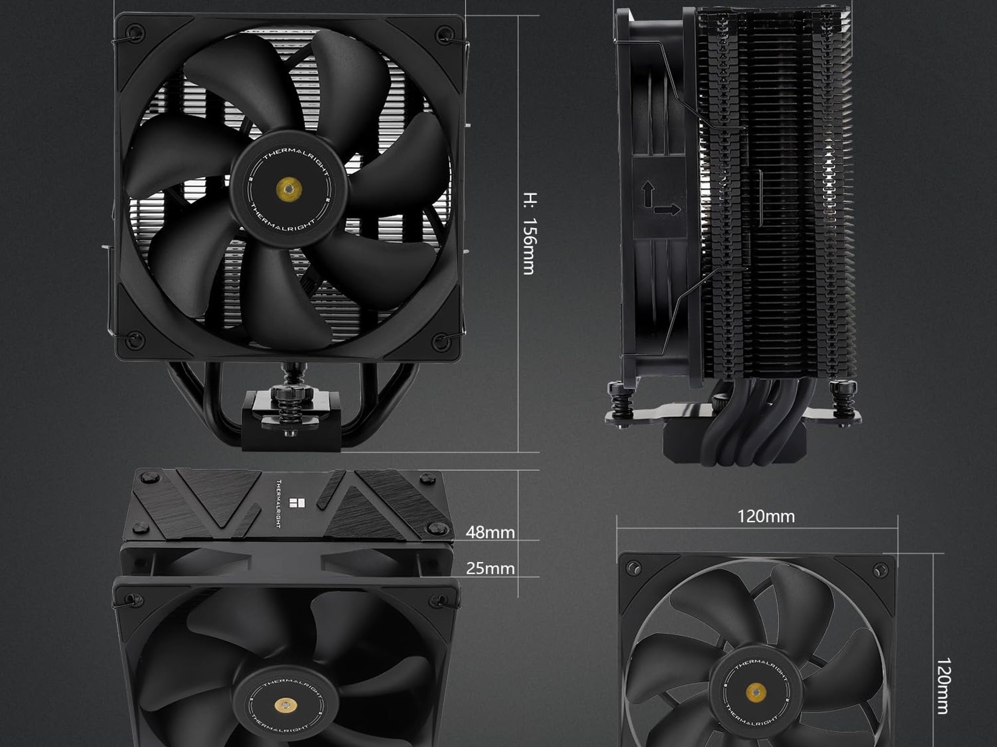 CPU Air Cooler Thermalright Assassin Spirit 120 Black