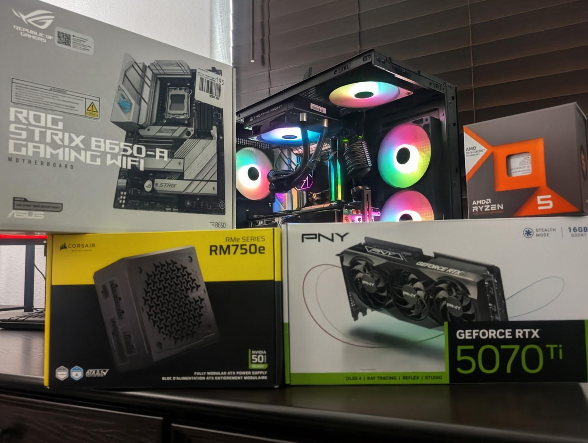 Ryzen 5 7600X3D | RTX 5070 Ti 16GB | 32GB DDR5 | 1TB NVMe SSD | Wifi | Windows 11 Home |  Gaming PC