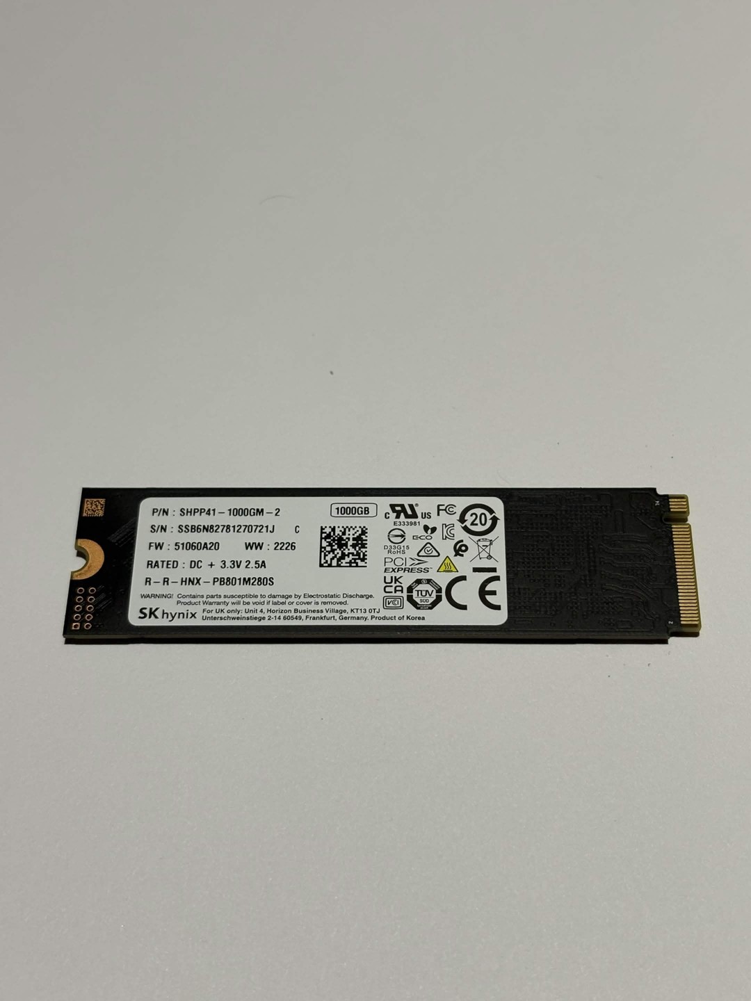 内蔵型SSD SK hynix Platinum P41 SSD 1TB SK hynix Platinum P41 1TB PCIe 4.0 NVMe M.2 SSD | Tested Working
