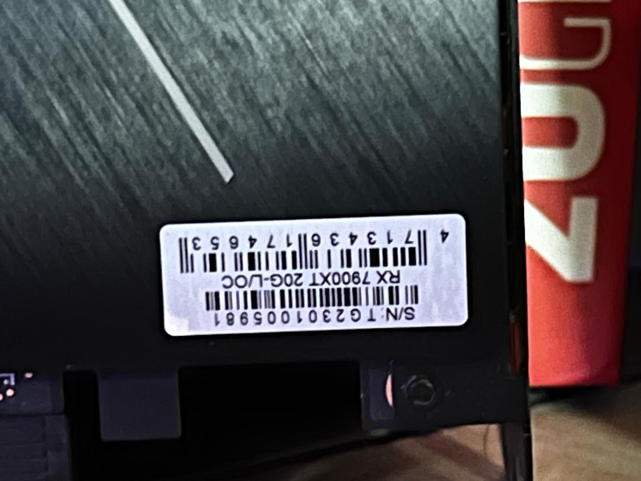 power color hellhound 7900xt 20g of ddr6 abel to play games at 4k comes with original box
