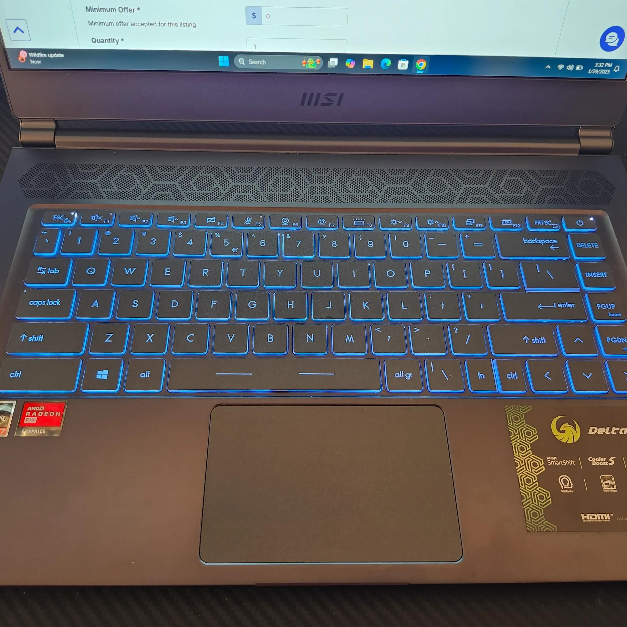 MSI Delta 15 - 5800h RX 6700m