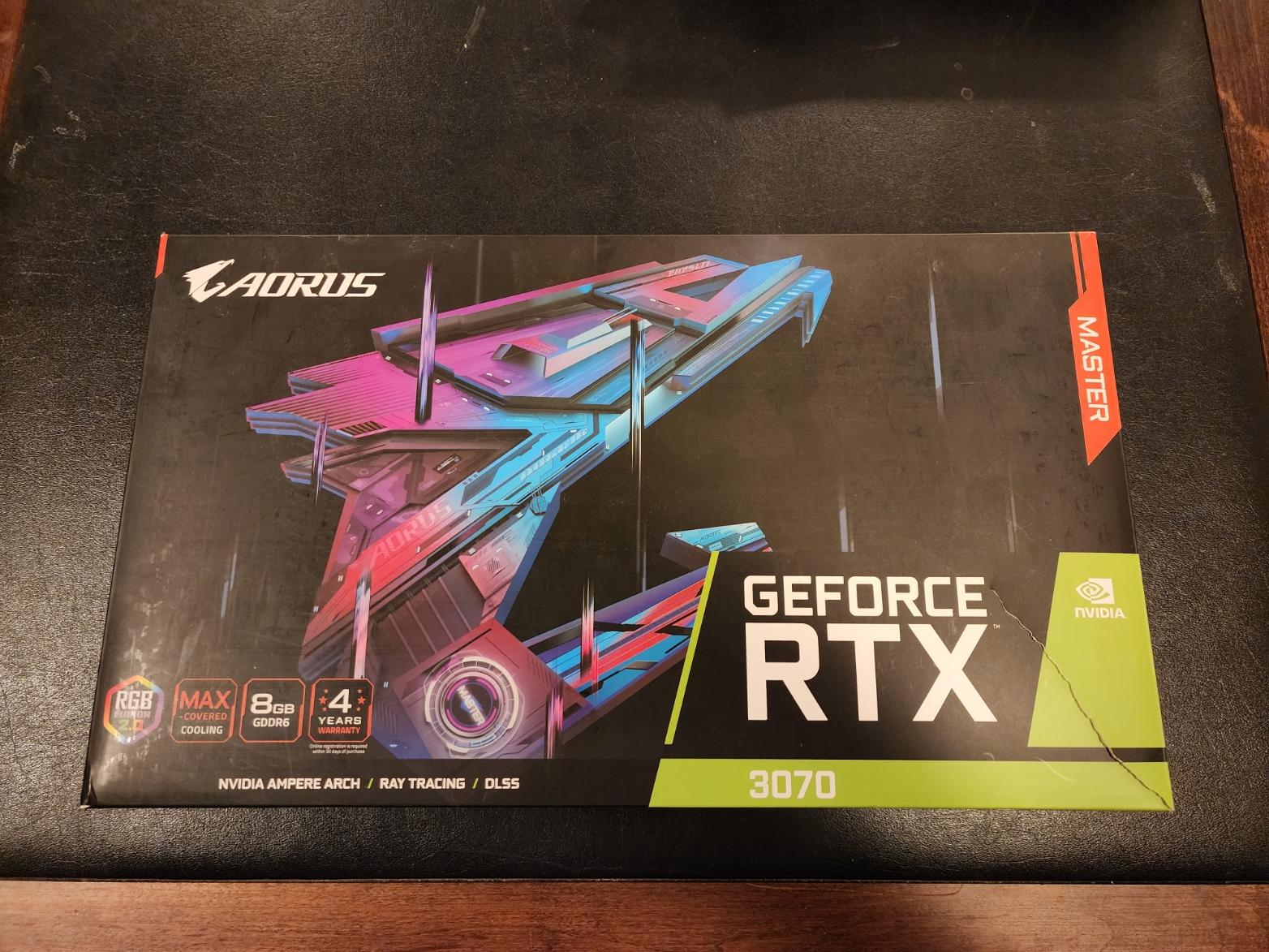 3070 Gigabyte Aorus Master w/LCD screen (extremely unique) please watch attached video