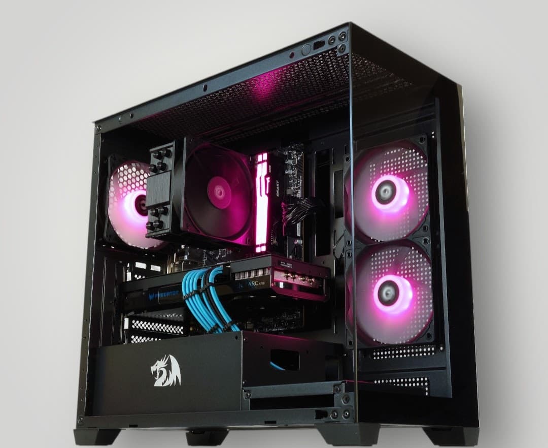🖤🩵  Predator BiFrost Intel Arc A750 Gaming PC◼️ AMD Ryzen 5 3600 6 core◼️ 16GB DDR4◼️ 1TB NVME SSD