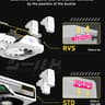 EZDIY-FAB Shield Series 8-Pin PCIe GPU Power Adapter 90-Degree Angled Connector Reverse Type White