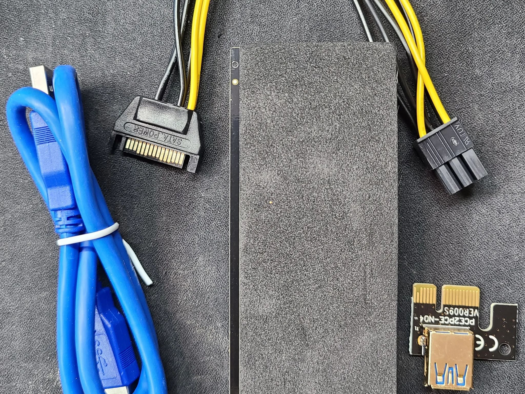 VER009S PCI-E Riser Card 009S PCI Express PCIE 1X to 16X Extender 1M 0.6M USB 3.0 Cable SATA to 6Pin