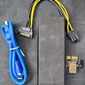 VER009S PCI-E Riser Card 009S PCI Express PCIE 1X to 16X Extender 1M 0.6M USB 3.0 Cable SATA to 6Pin