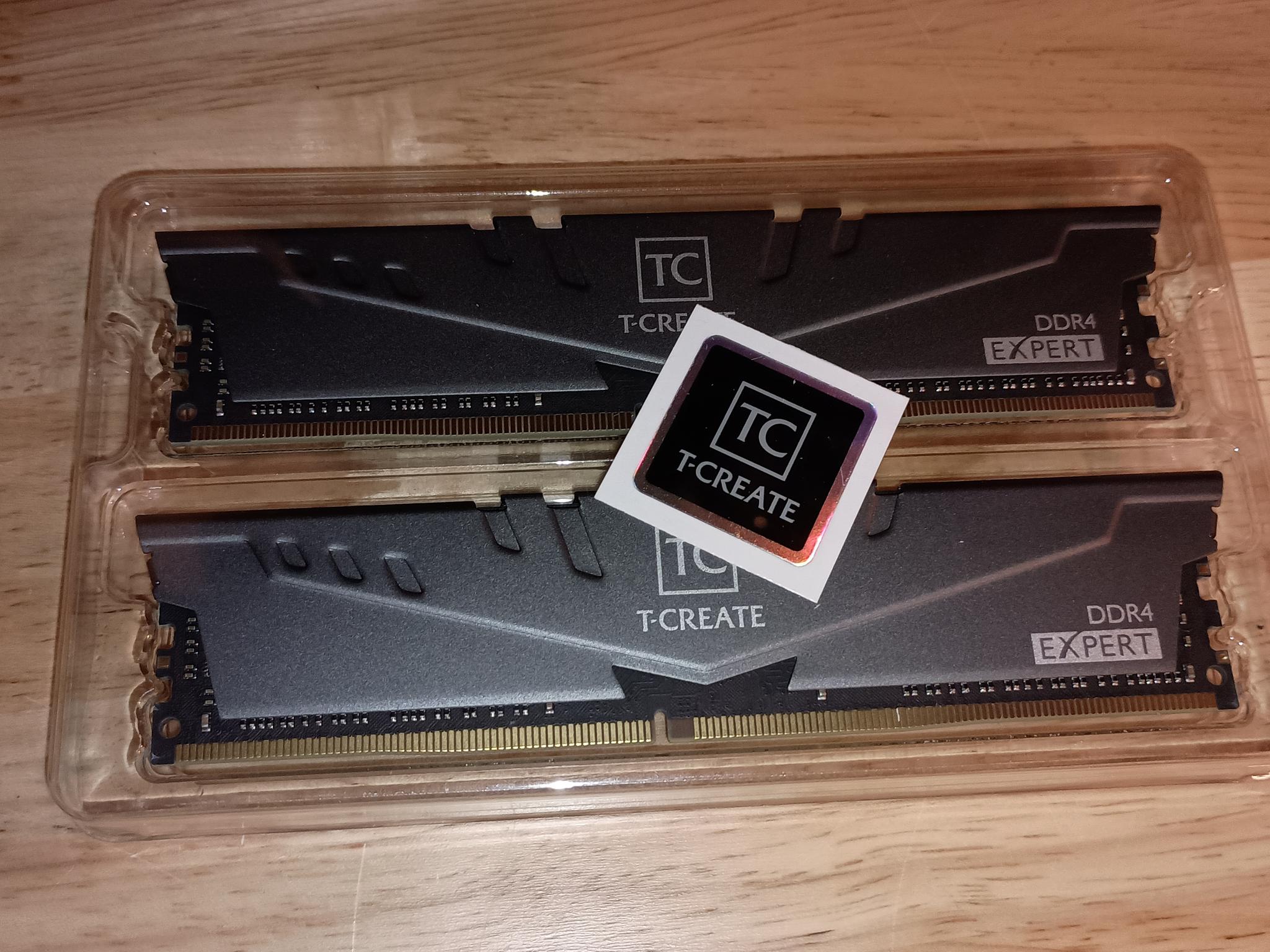 32GB DDR4 3200mhz - Team Group T-Create Expert memory kit, 2x 16gb udimms.