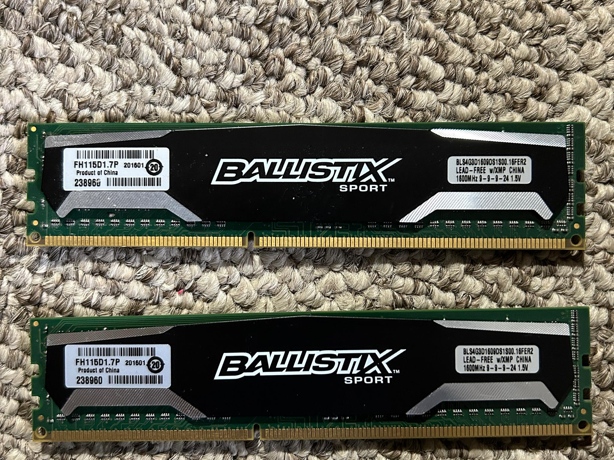 Ballistix Sport 2X4GB (8GB) DDR3 1600MHz