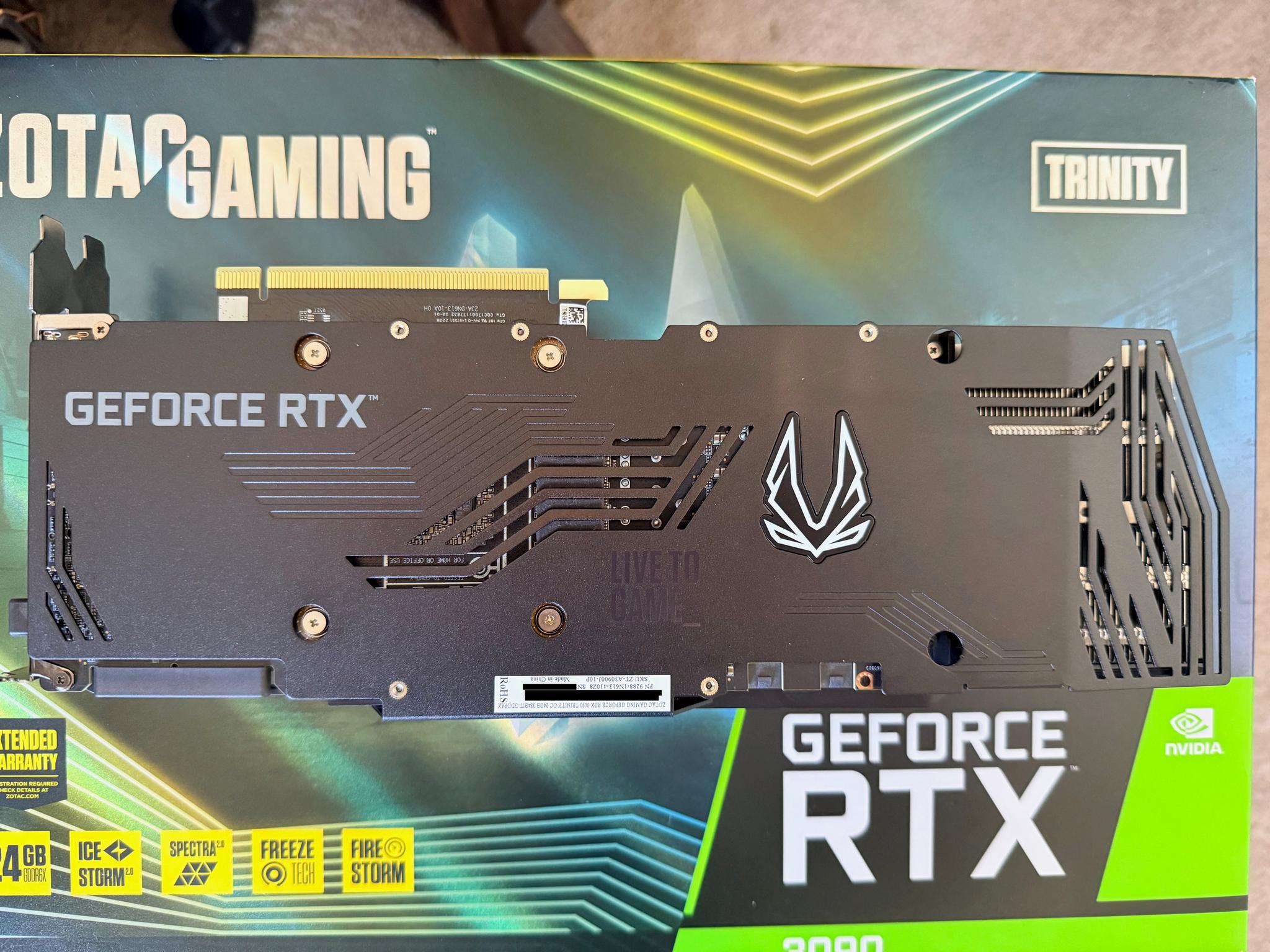 Zotac RTX 3090 Trinity OC 24GB - Used, Excellent Condition